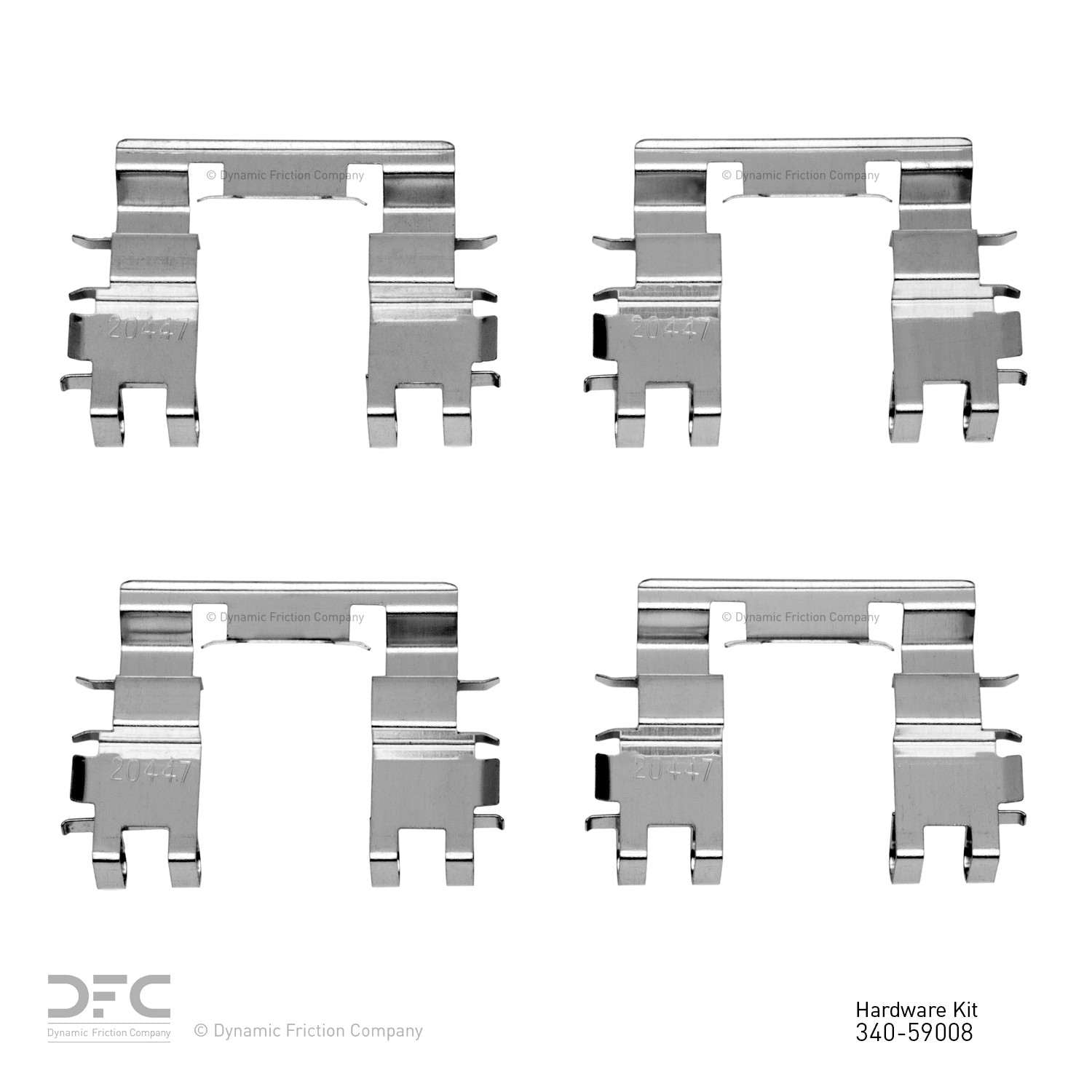 Dynamic Friction Company Disc Brake Hardware Kit  top view frsport 340-59008