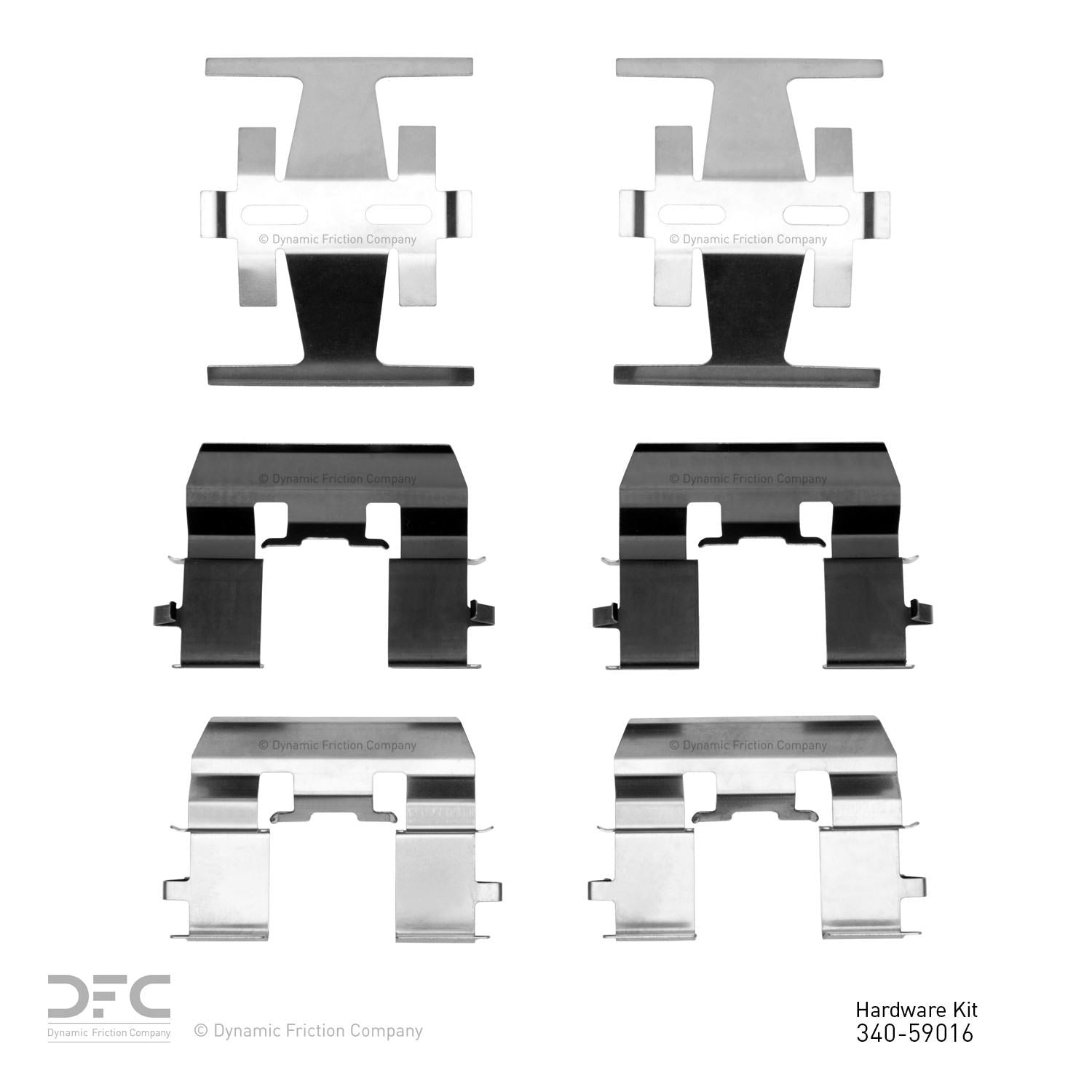 Dynamic Friction Company Disc Brake Hardware Kit  top view frsport 340-59016