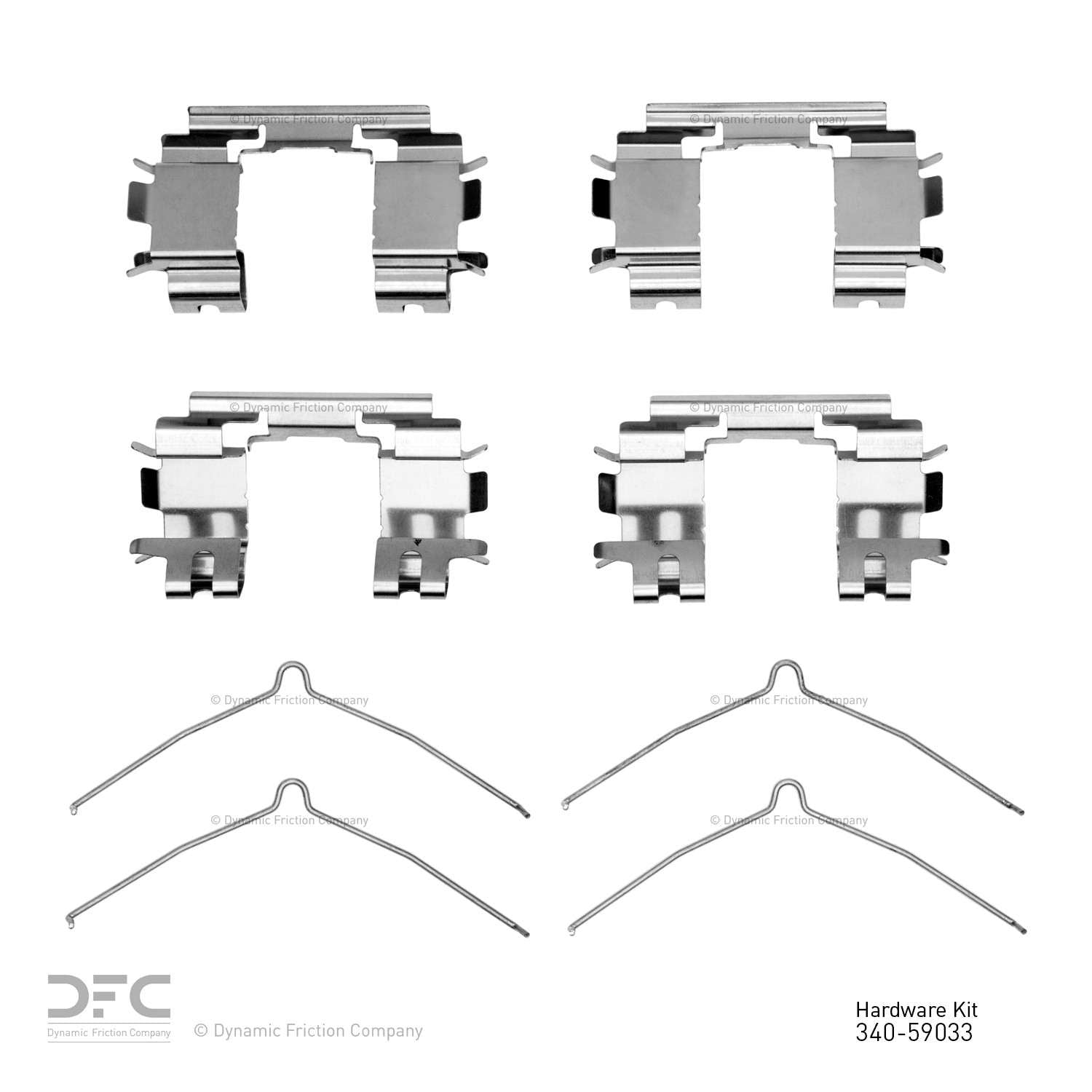 Dynamic Friction Company Disc Brake Hardware Kit  top view frsport 340-59033