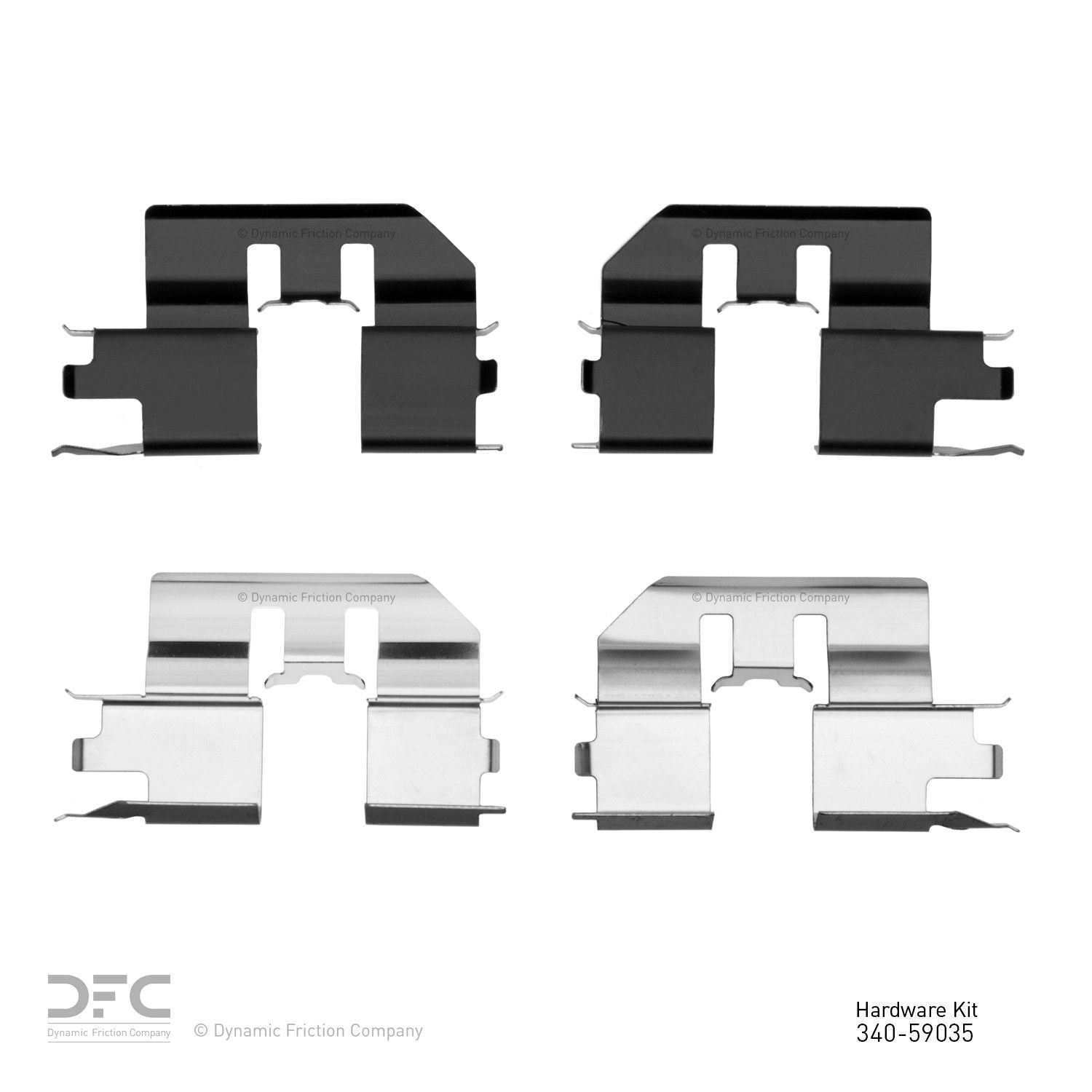 Dynamic Friction Company Disc Brake Hardware Kit  top view frsport 340-59035