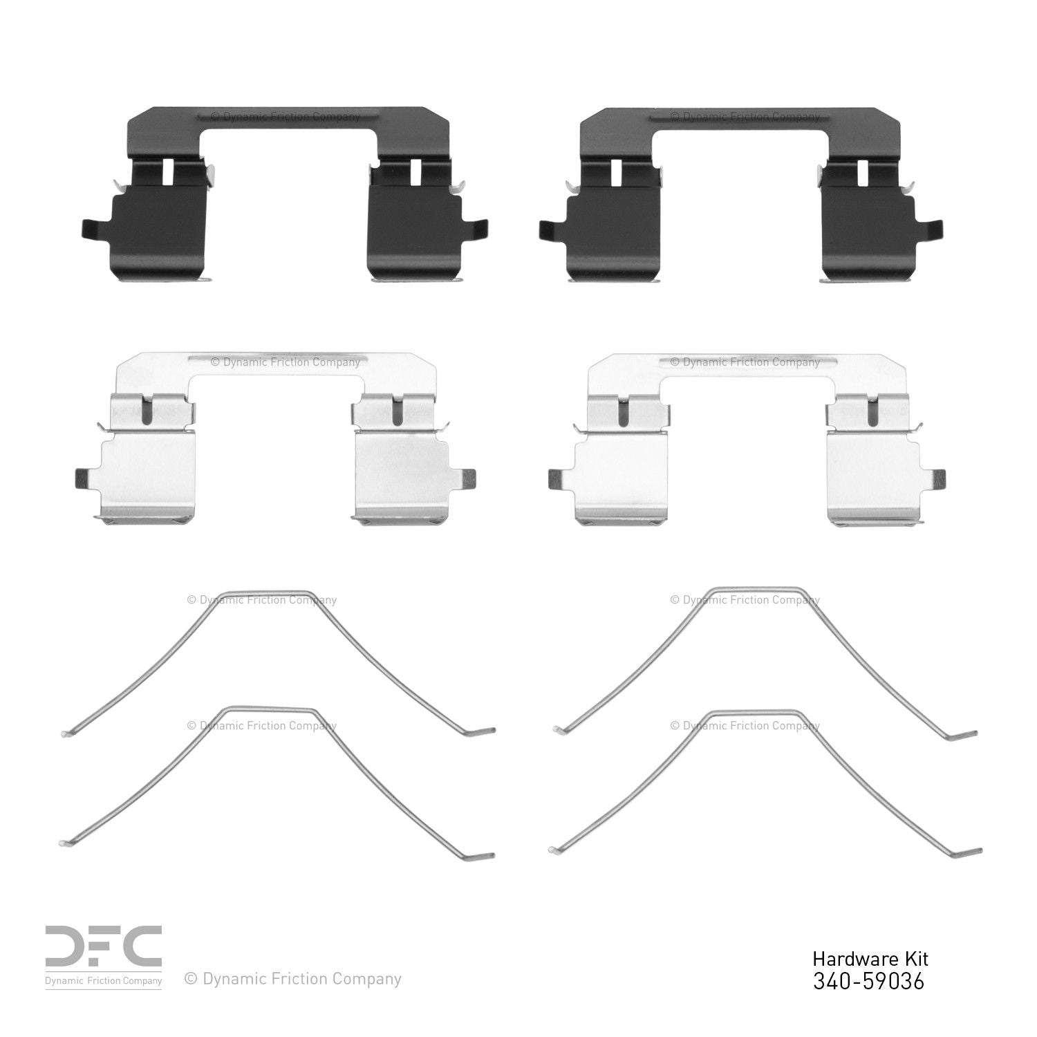 Dynamic Friction Company Disc Brake Hardware Kit  top view frsport 340-59036