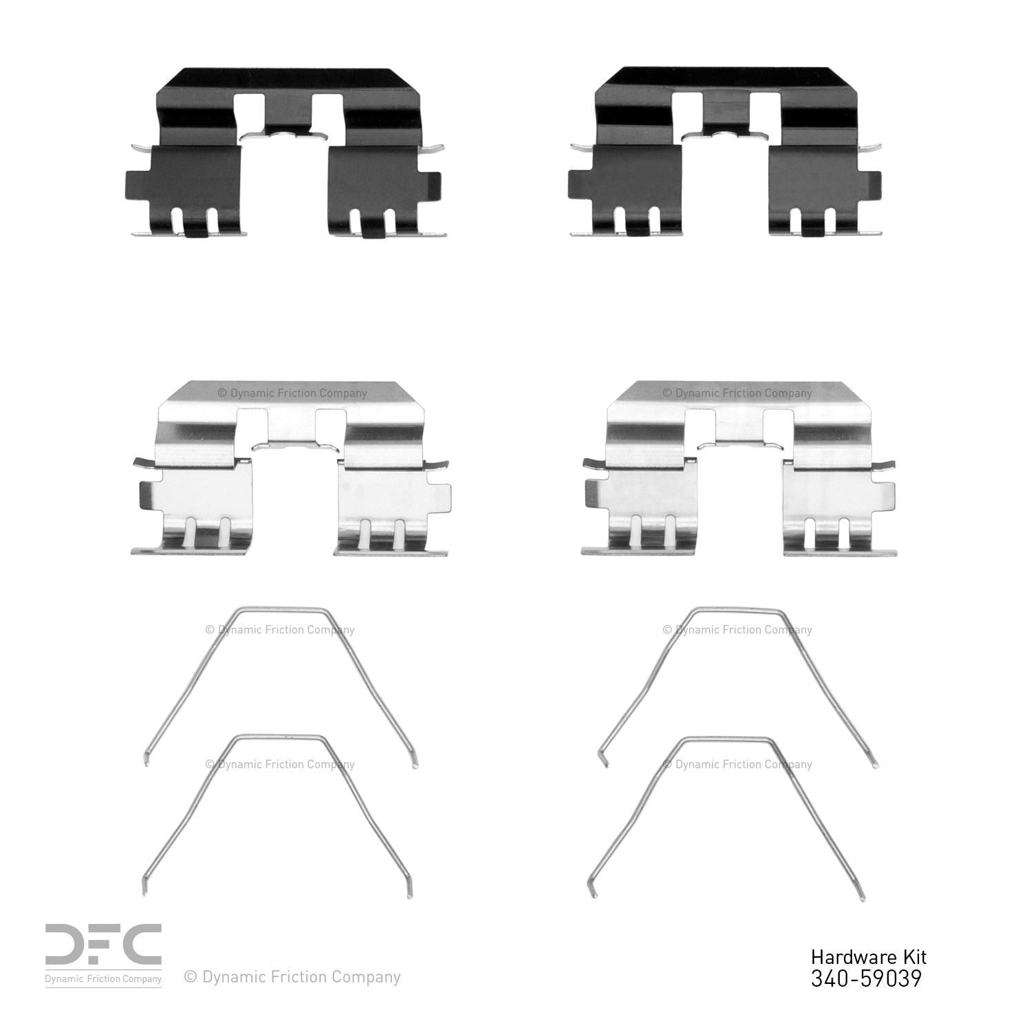 Dynamic Friction Company Disc Brake Hardware Kit  top view frsport 340-59039