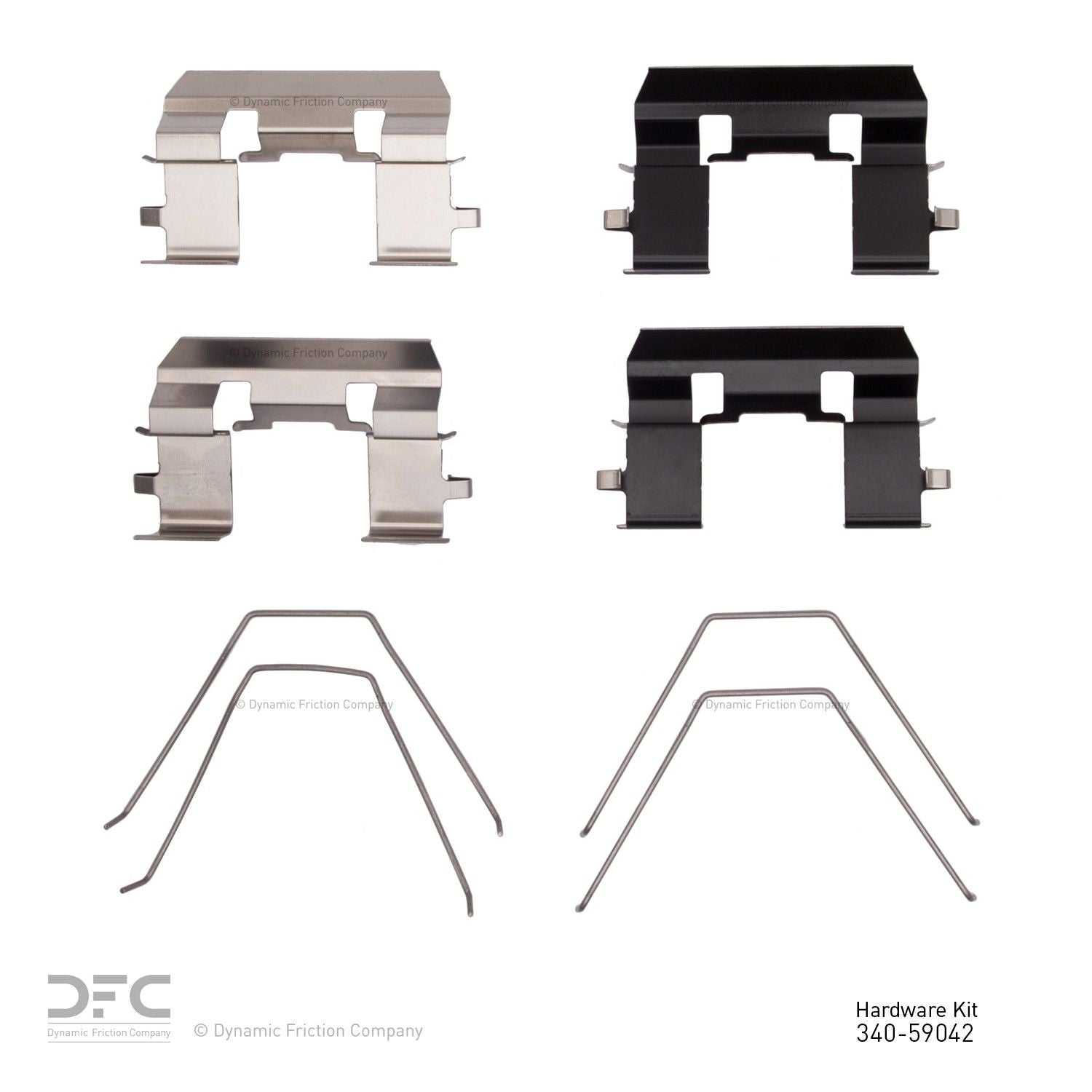 Dynamic Friction Company Disc Brake Hardware Kit  top view frsport 340-59042