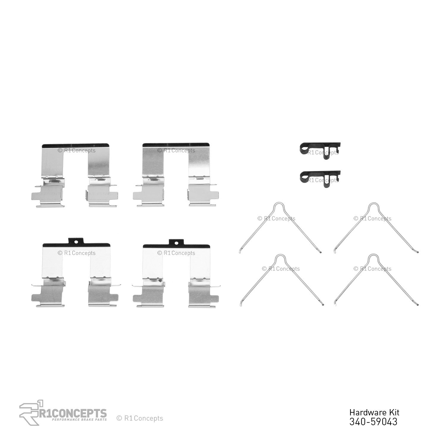 Dynamic Friction Company Disc Brake Hardware Kit  top view frsport 340-59043