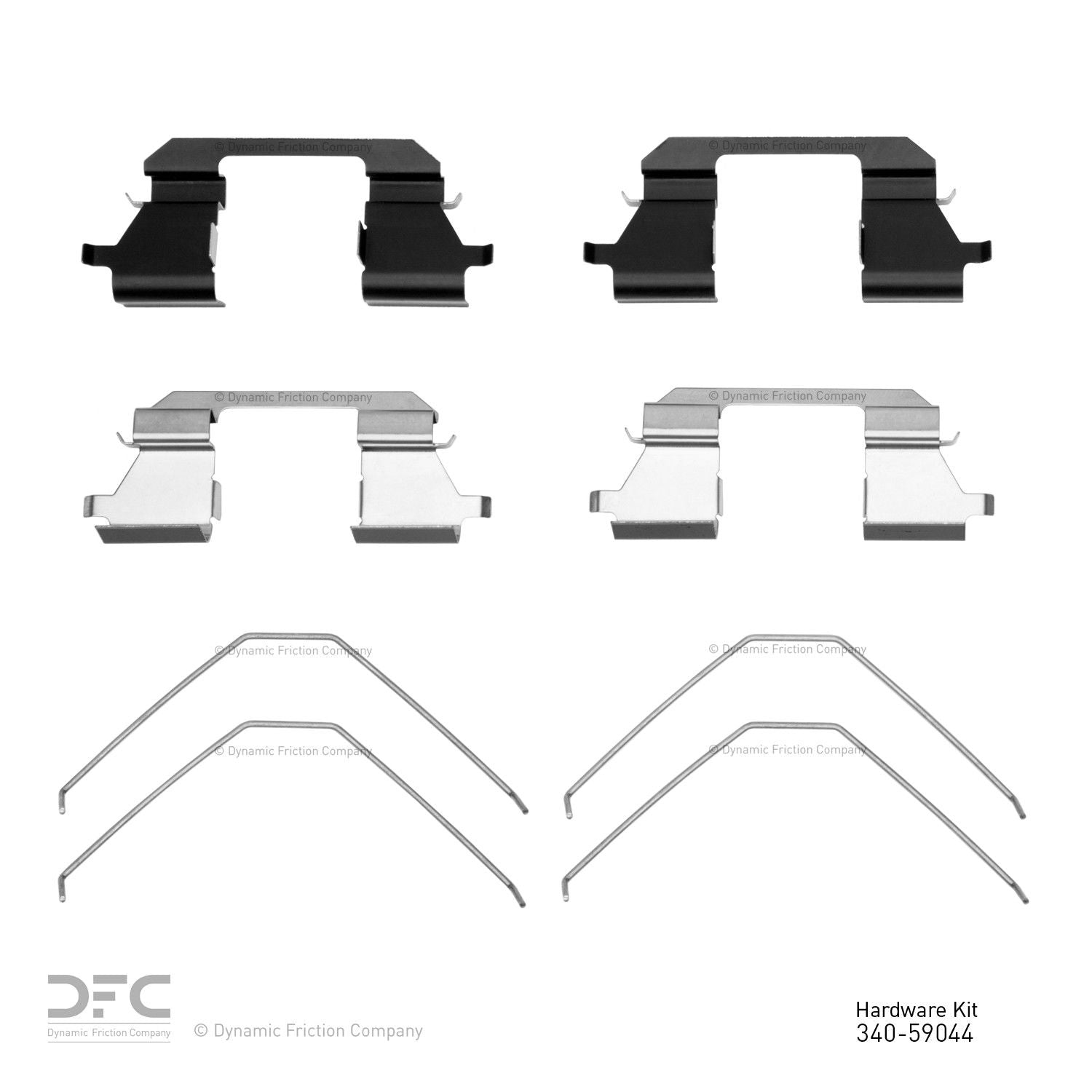 Dynamic Friction Company Disc Brake Hardware Kit  top view frsport 340-59044