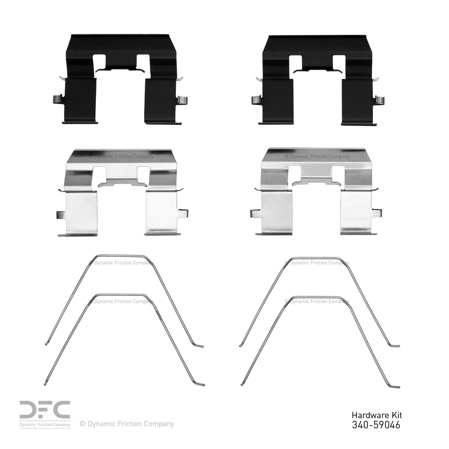 Dynamic Friction Company Disc Brake Hardware Kit  top view frsport 340-59046