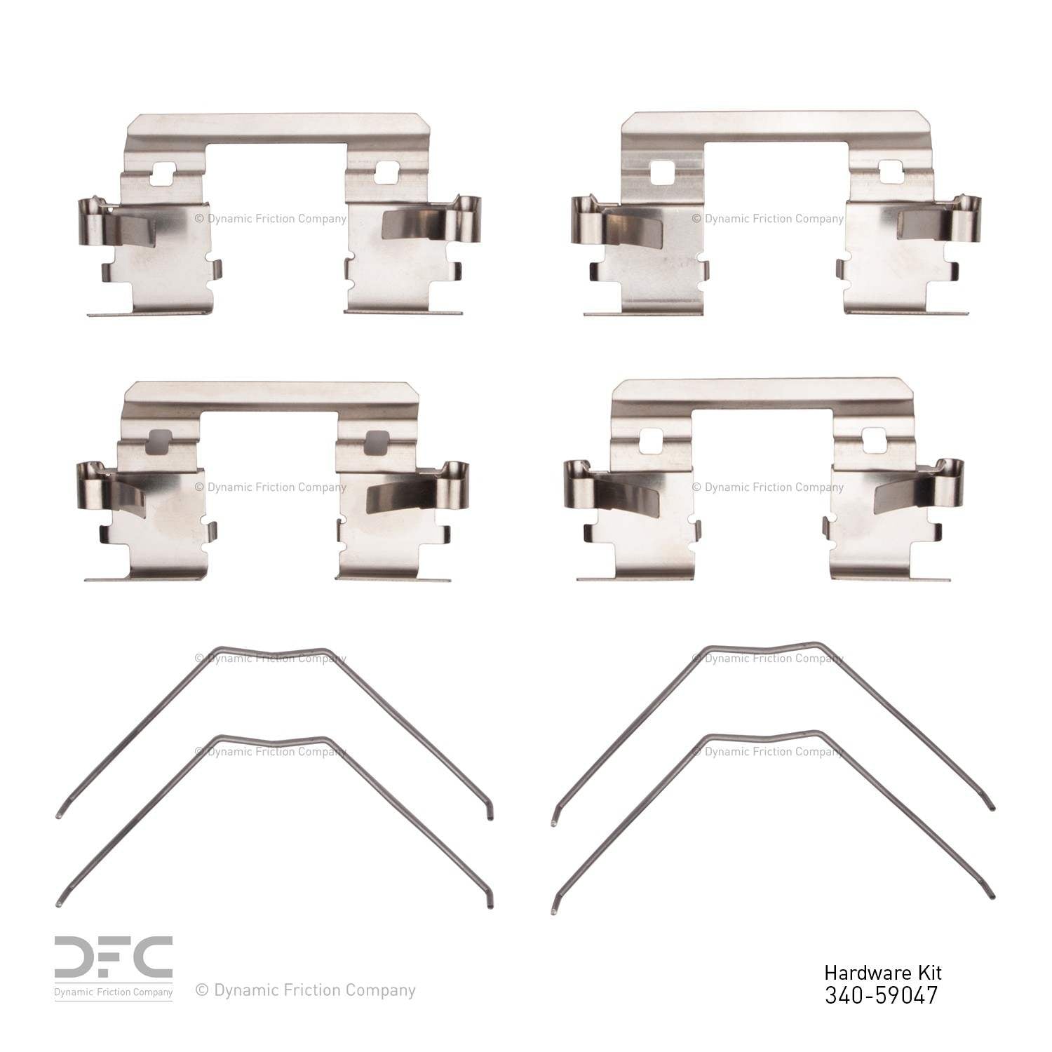 Dynamic Friction Company Disc Brake Hardware Kit  top view frsport 340-59047