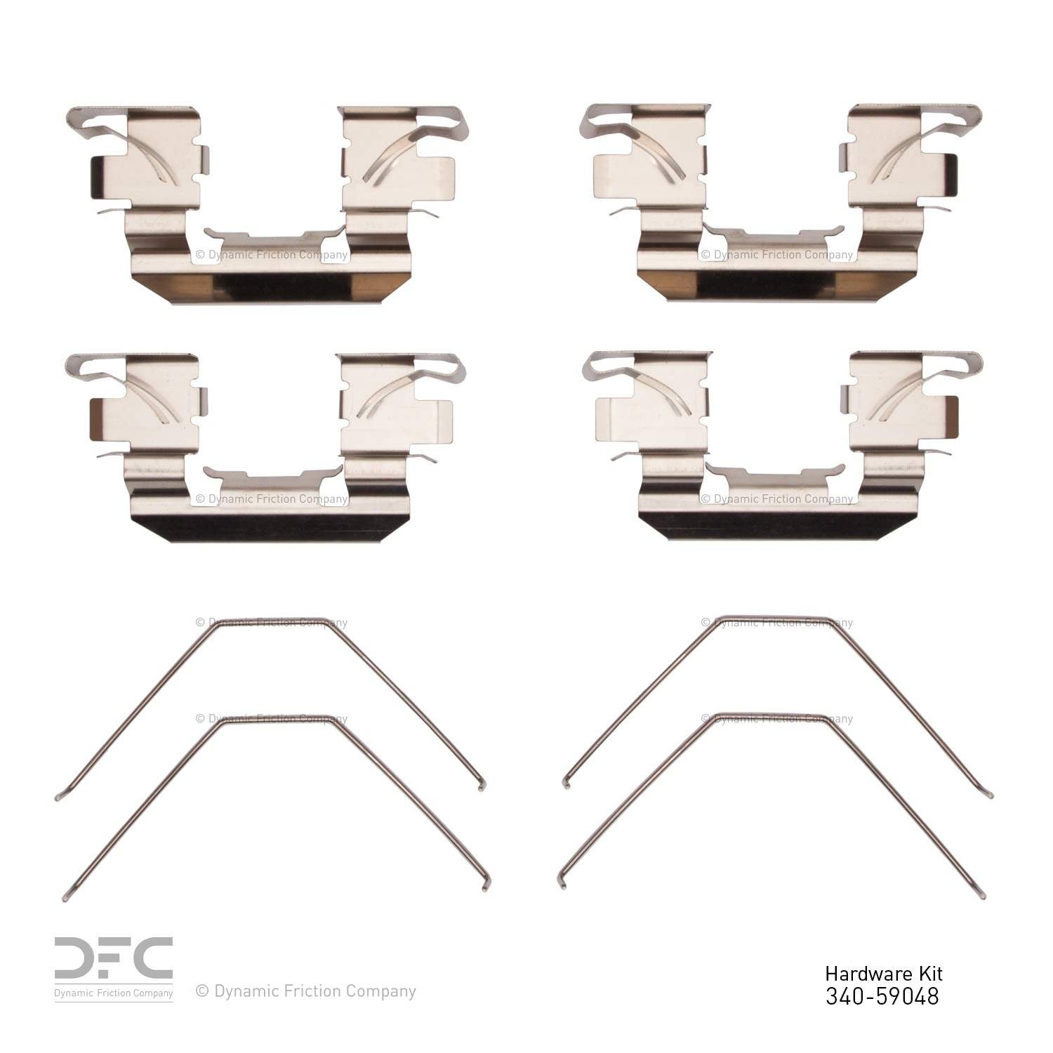 Dynamic Friction Company Disc Brake Hardware Kit  top view frsport 340-59048