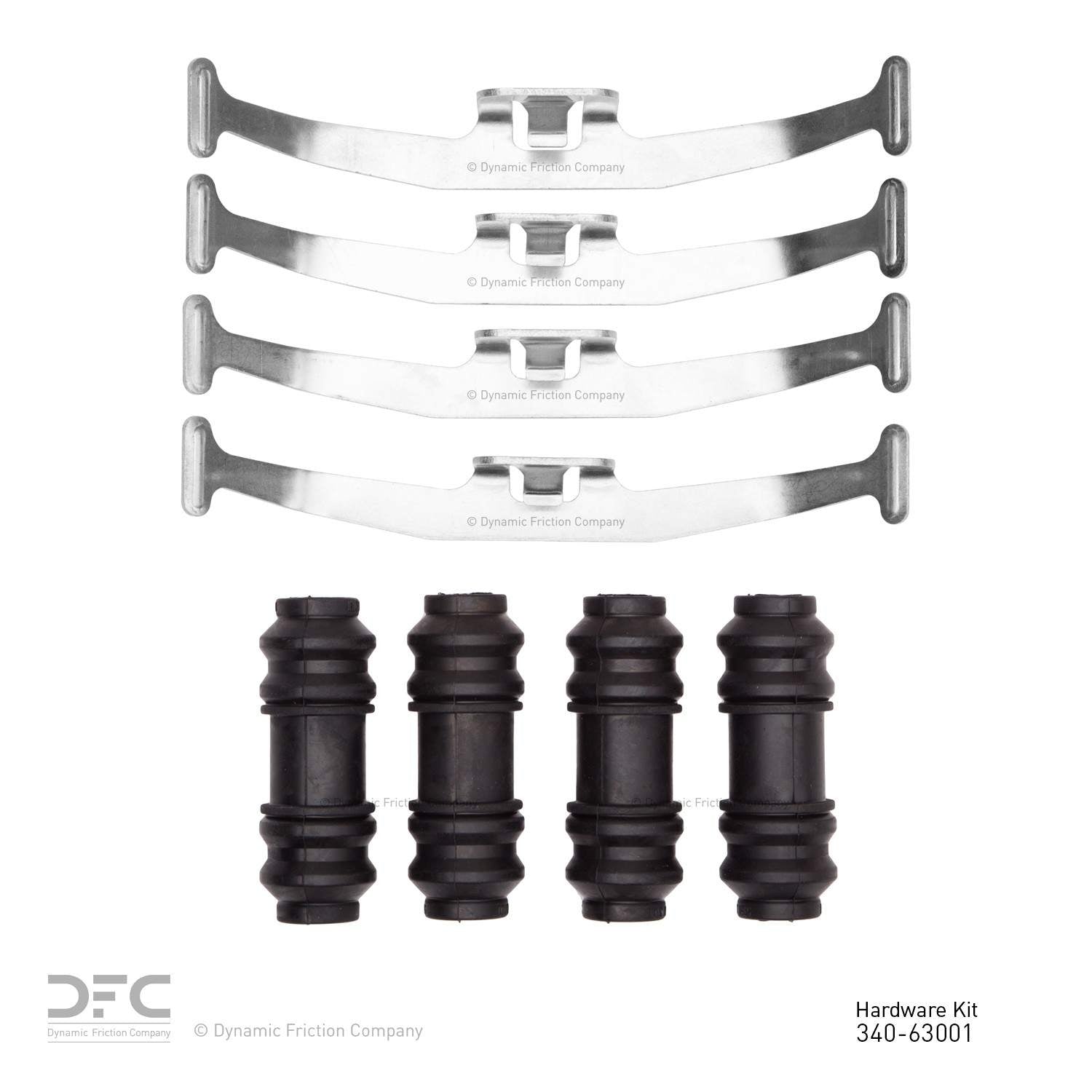 Dynamic Friction Company Disc Brake Hardware Kit  top view frsport 340-63001