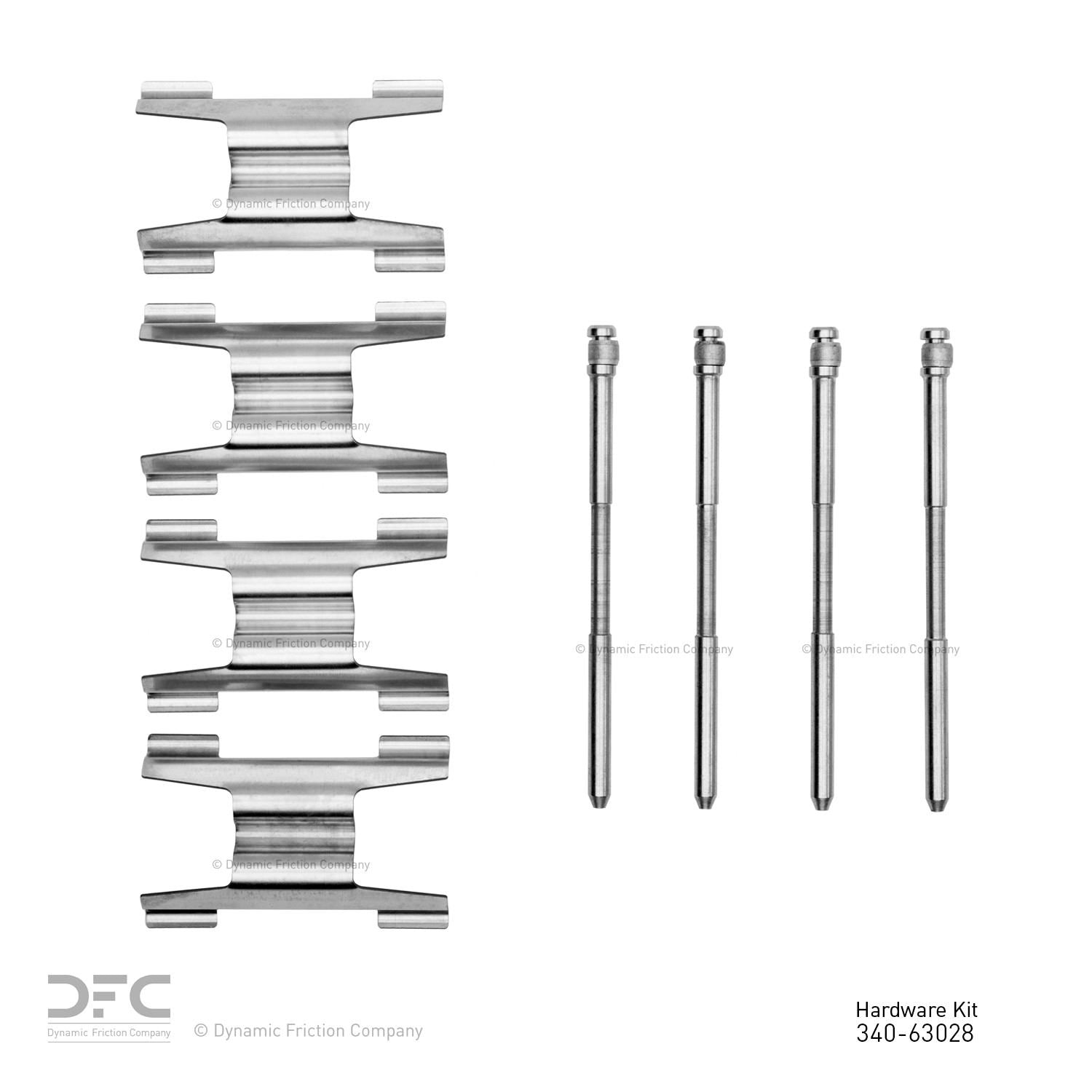 Dynamic Friction Company Disc Brake Hardware Kit  top view frsport 340-63028