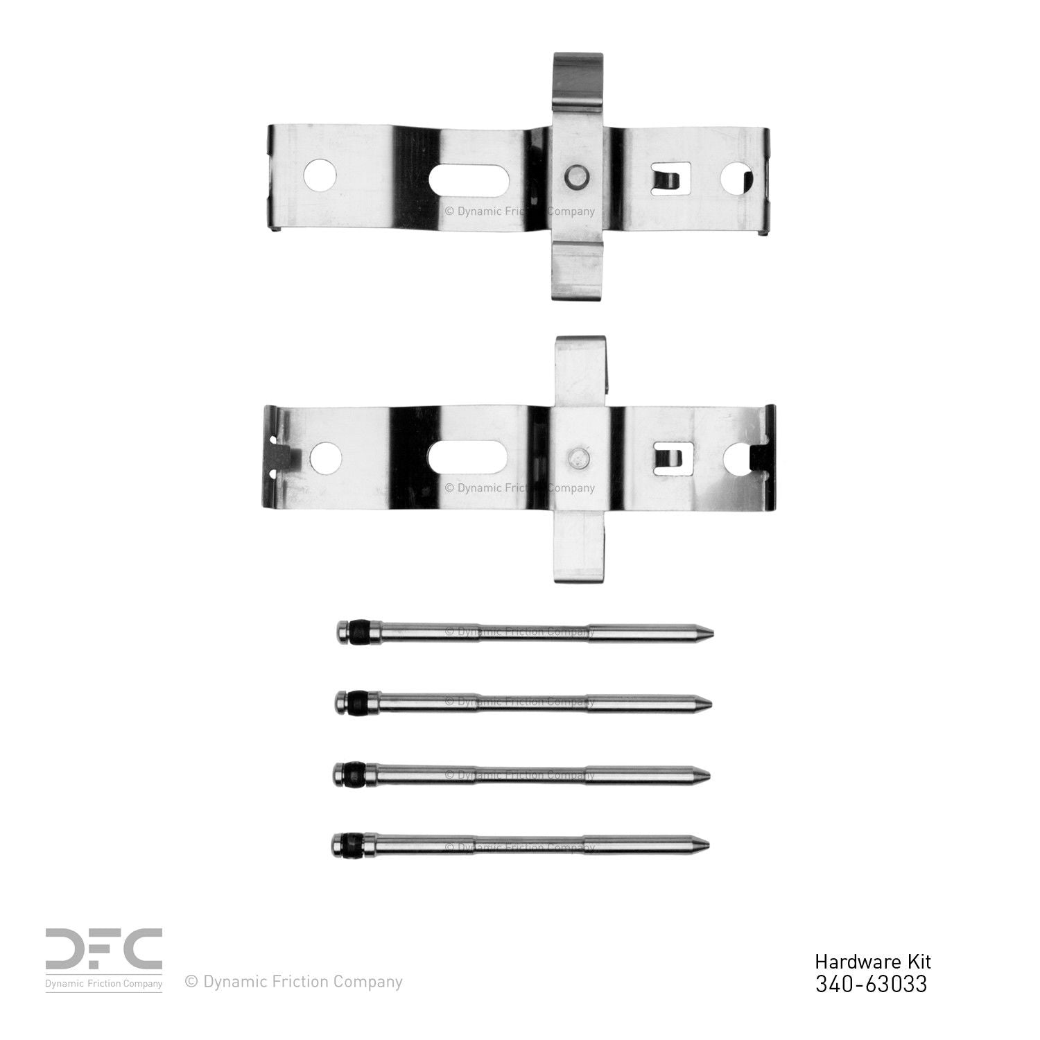 Dynamic Friction Company Disc Brake Hardware Kit  top view frsport 340-63033