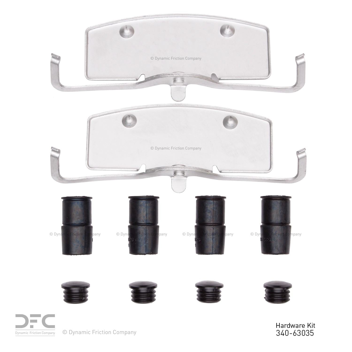 Dynamic Friction Company Disc Brake Hardware Kit  top view frsport 340-63035