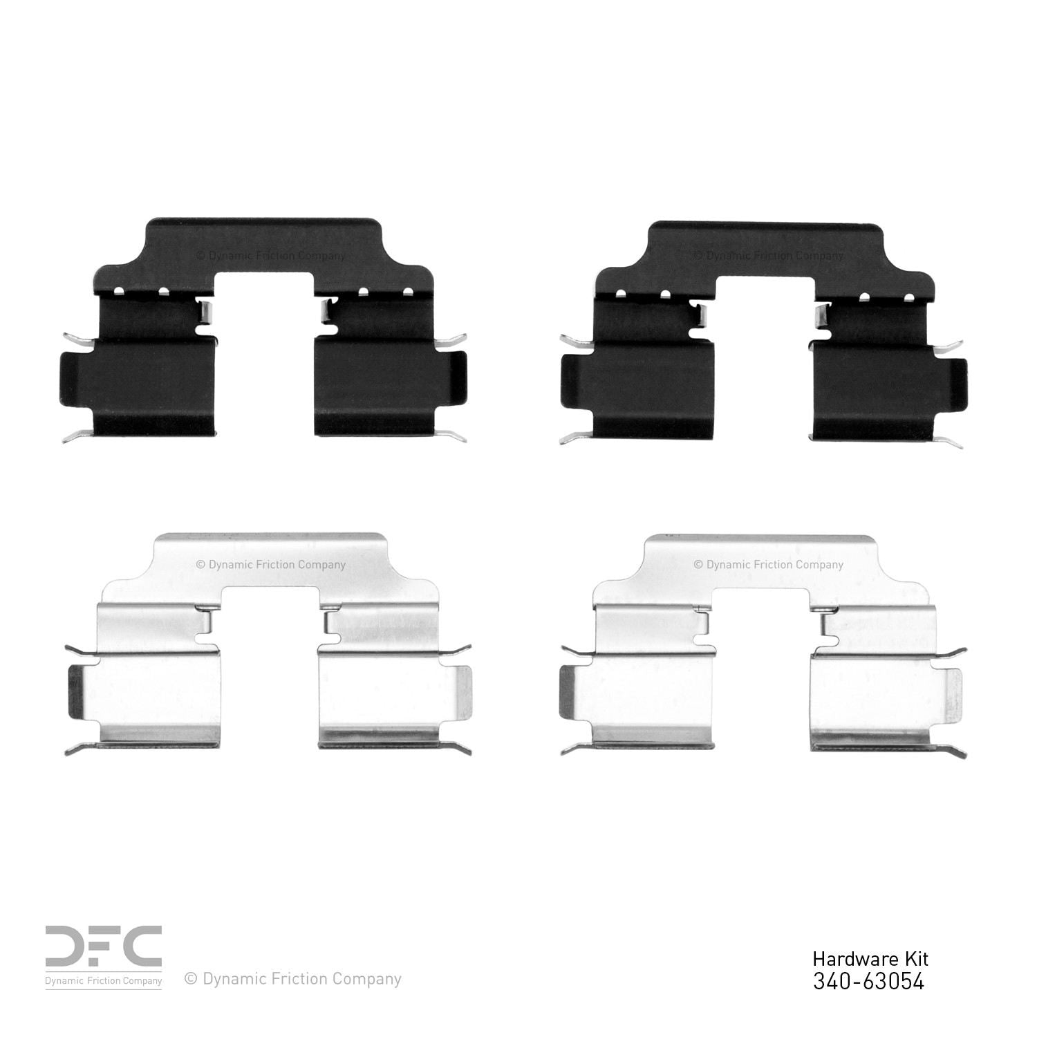 Dynamic Friction Company Disc Brake Hardware Kit  top view frsport 340-63054