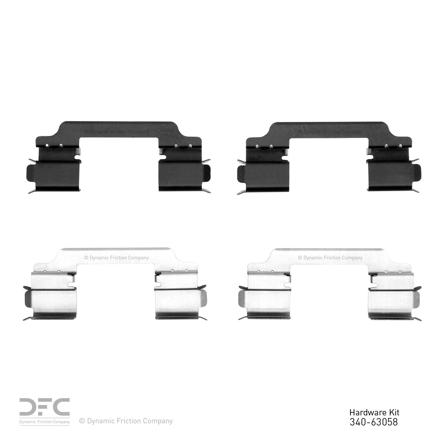 Dynamic Friction Company Disc Brake Hardware Kit  top view frsport 340-63058