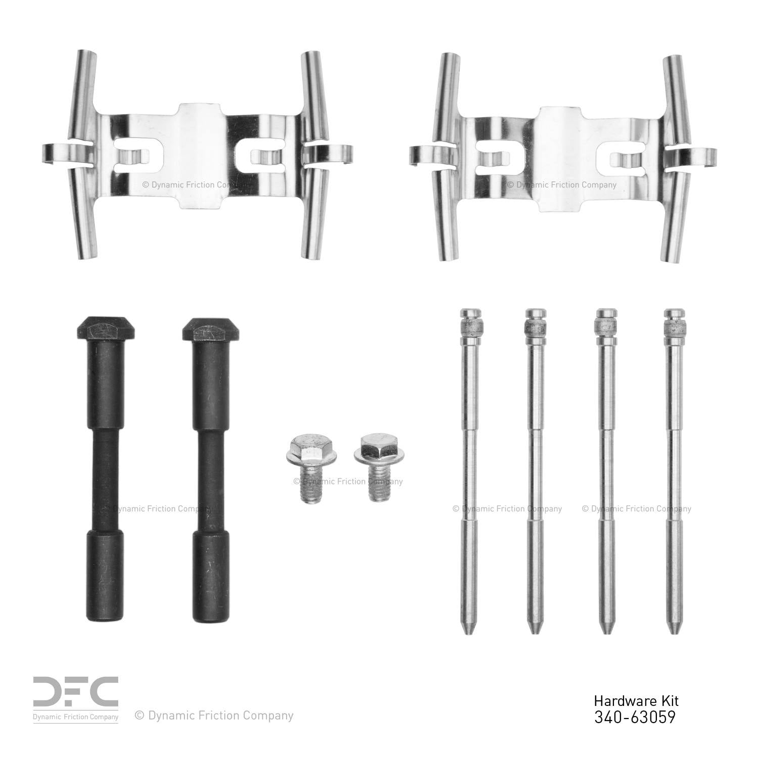 Dynamic Friction Company Disc Brake Hardware Kit  top view frsport 340-63059