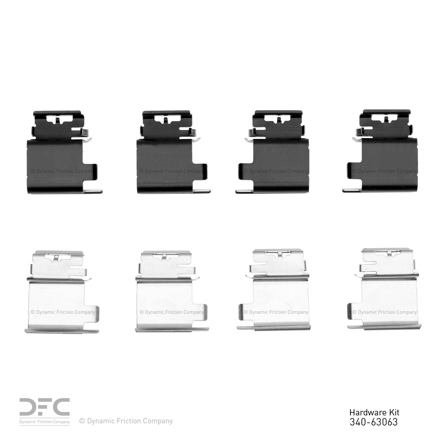 Dynamic Friction Company Disc Brake Hardware Kit  top view frsport 340-63063
