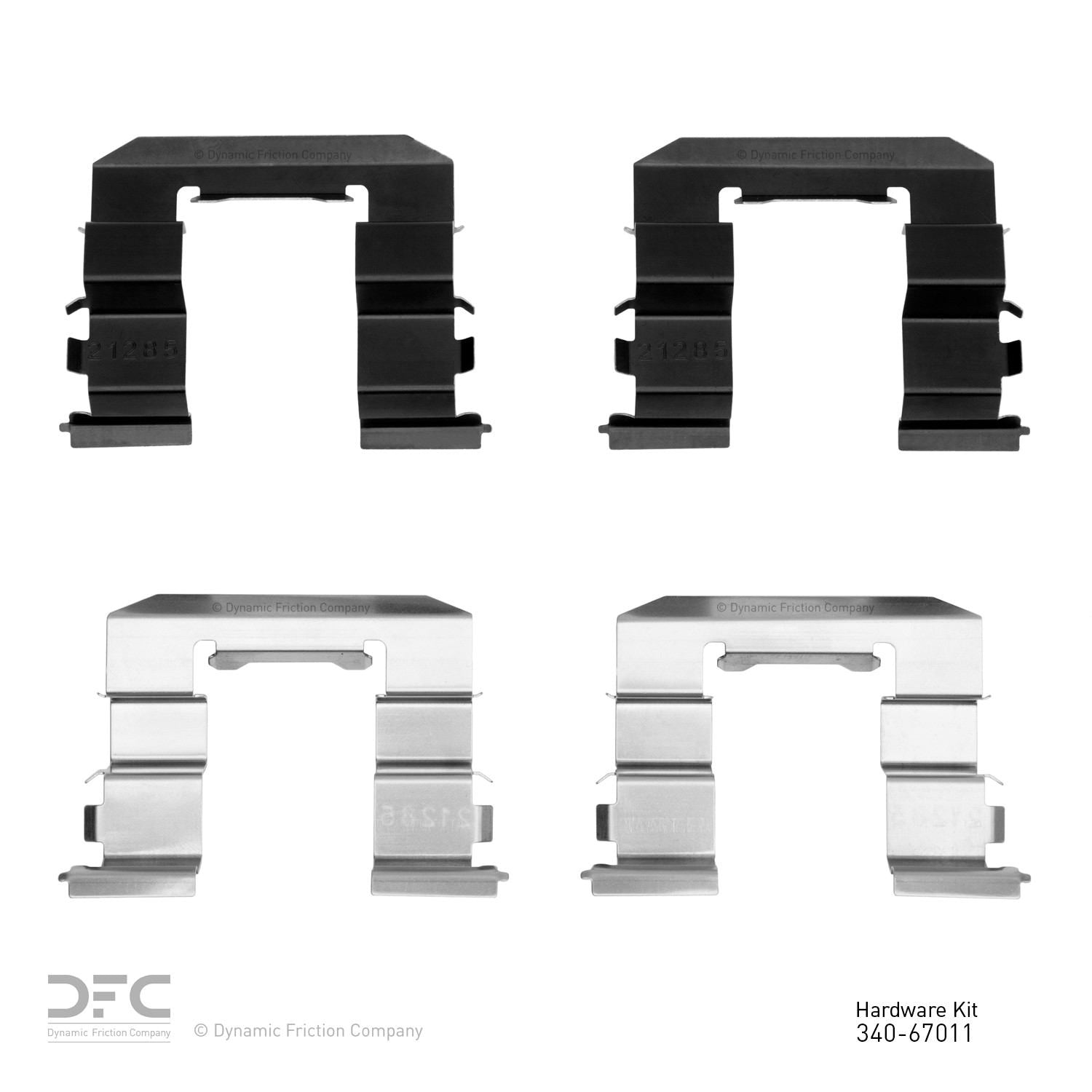 Dynamic Friction Company Disc Brake Hardware Kit  top view frsport 340-67011