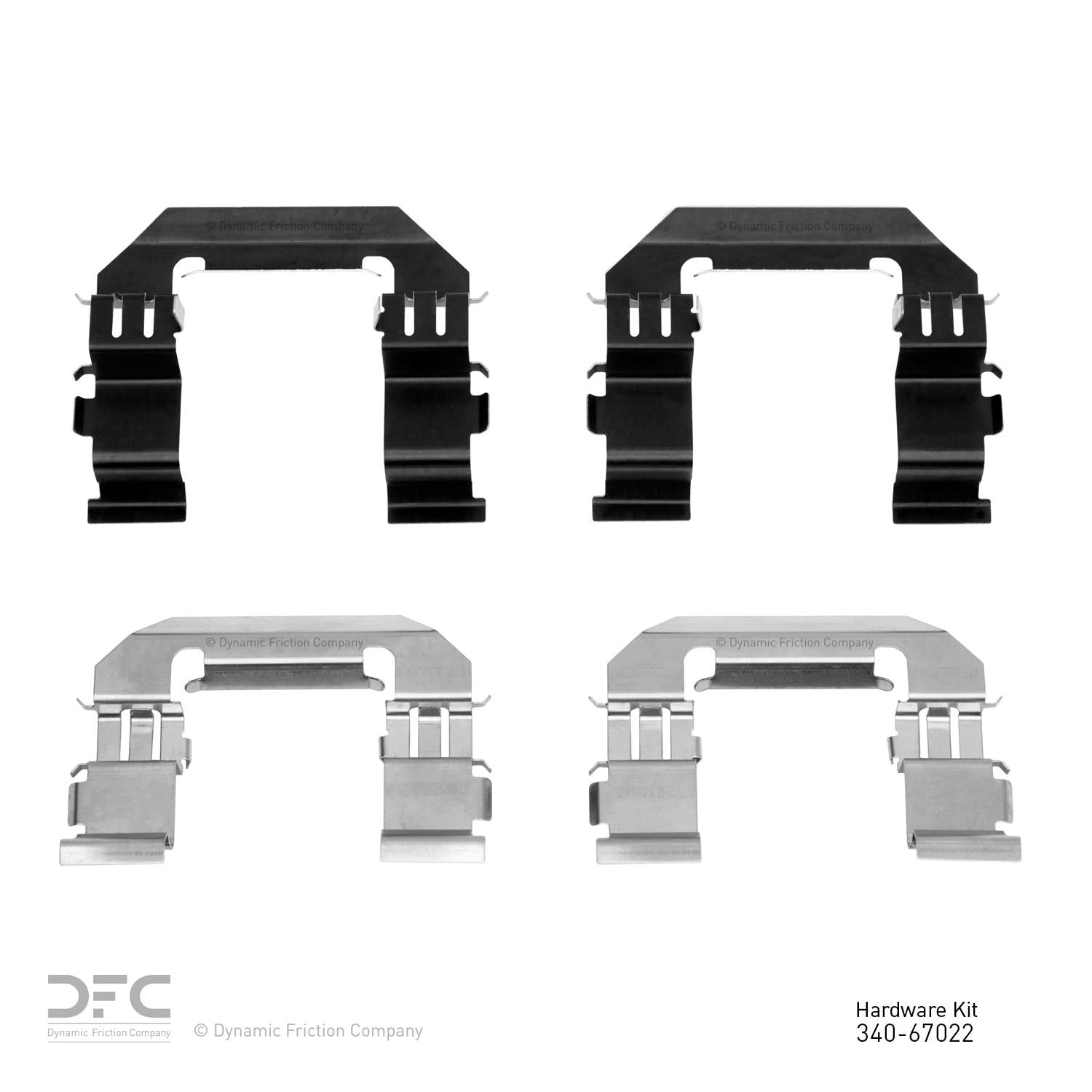 Dynamic Friction Company Disc Brake Hardware Kit  top view frsport 340-67022