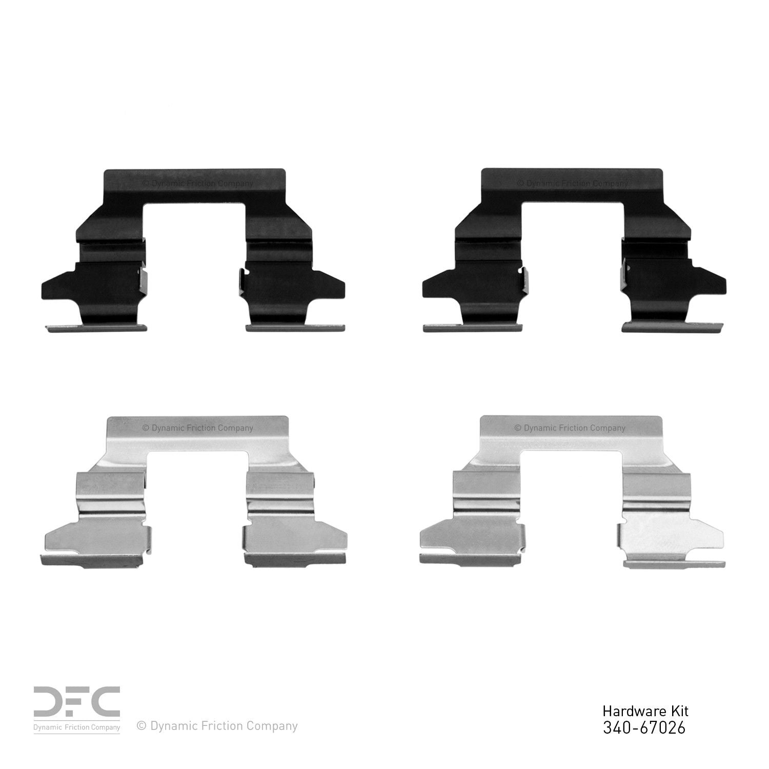 Dynamic Friction Company Disc Brake Hardware Kit  top view frsport 340-67026