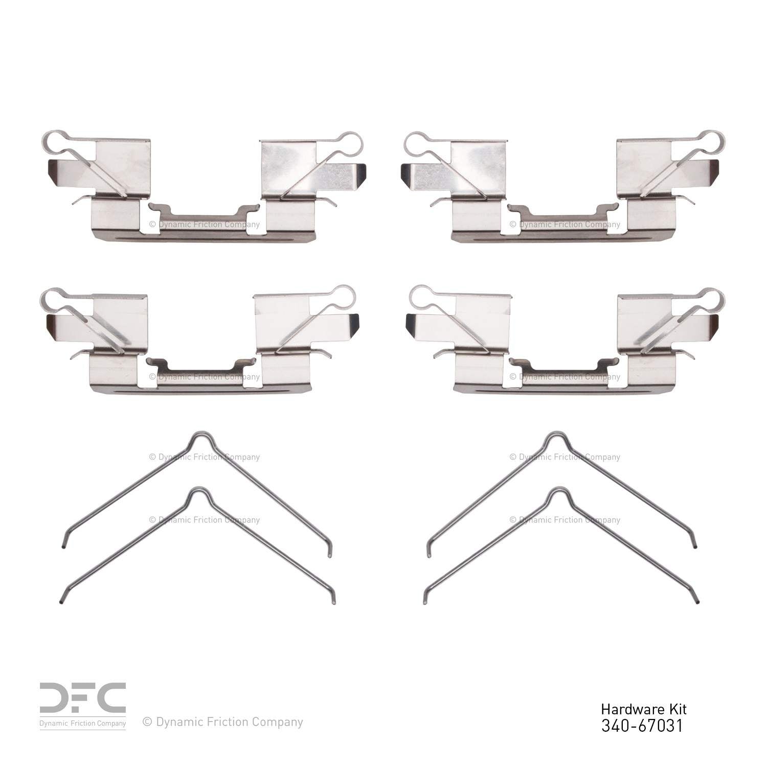 Dynamic Friction Company Disc Brake Hardware Kit  top view frsport 340-67031