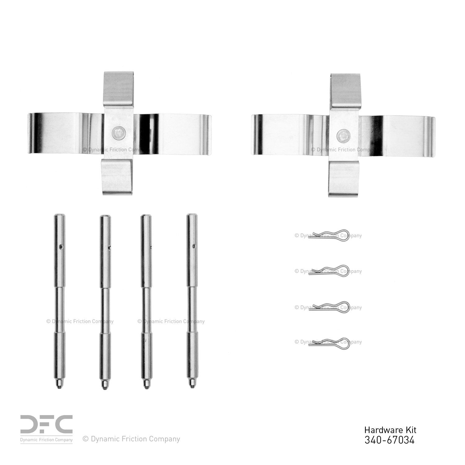 Dynamic Friction Company Disc Brake Hardware Kit  top view frsport 340-67034