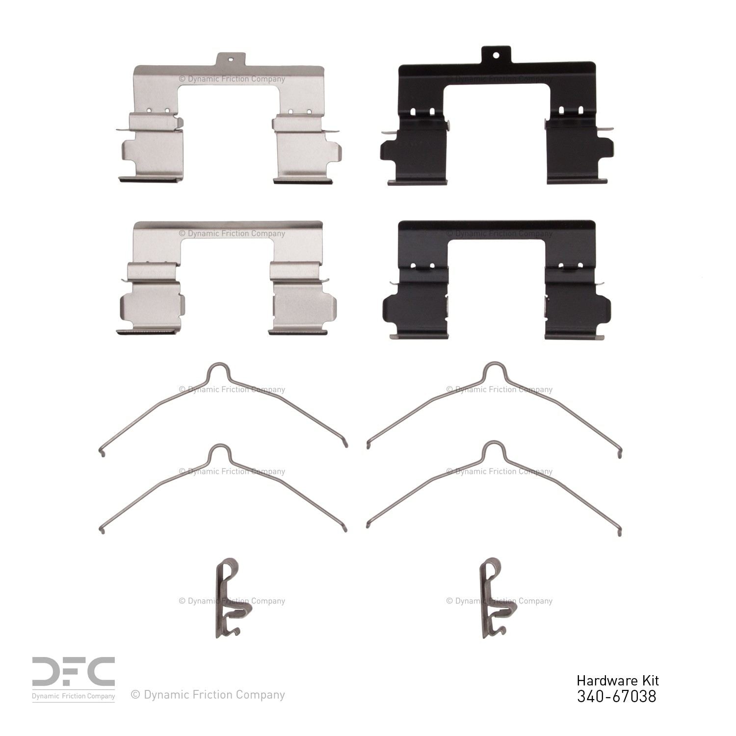 Dynamic Friction Company Disc Brake Hardware Kit  top view frsport 340-67038