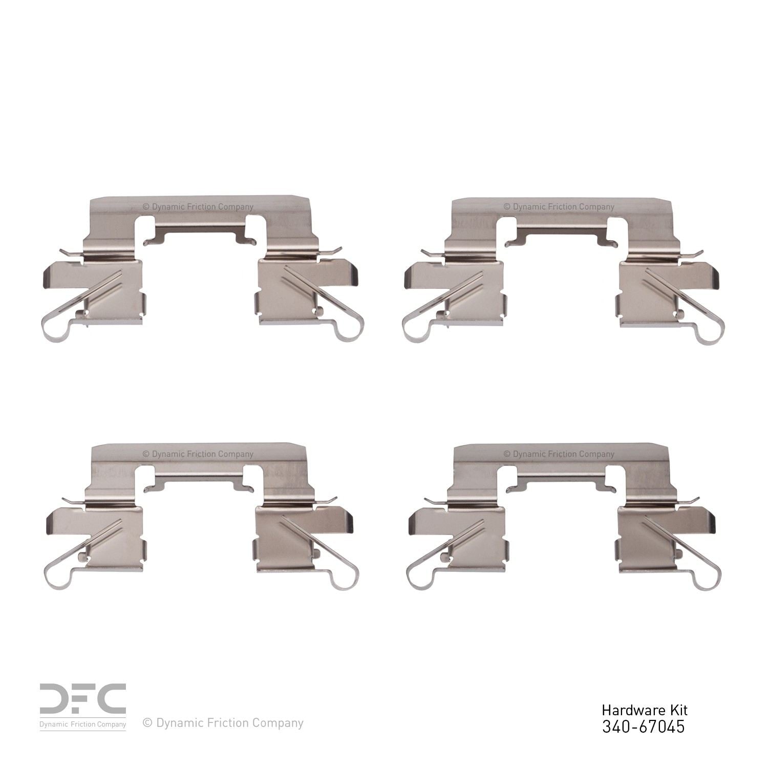 Dynamic Friction Company Disc Brake Hardware Kit  top view frsport 340-67045