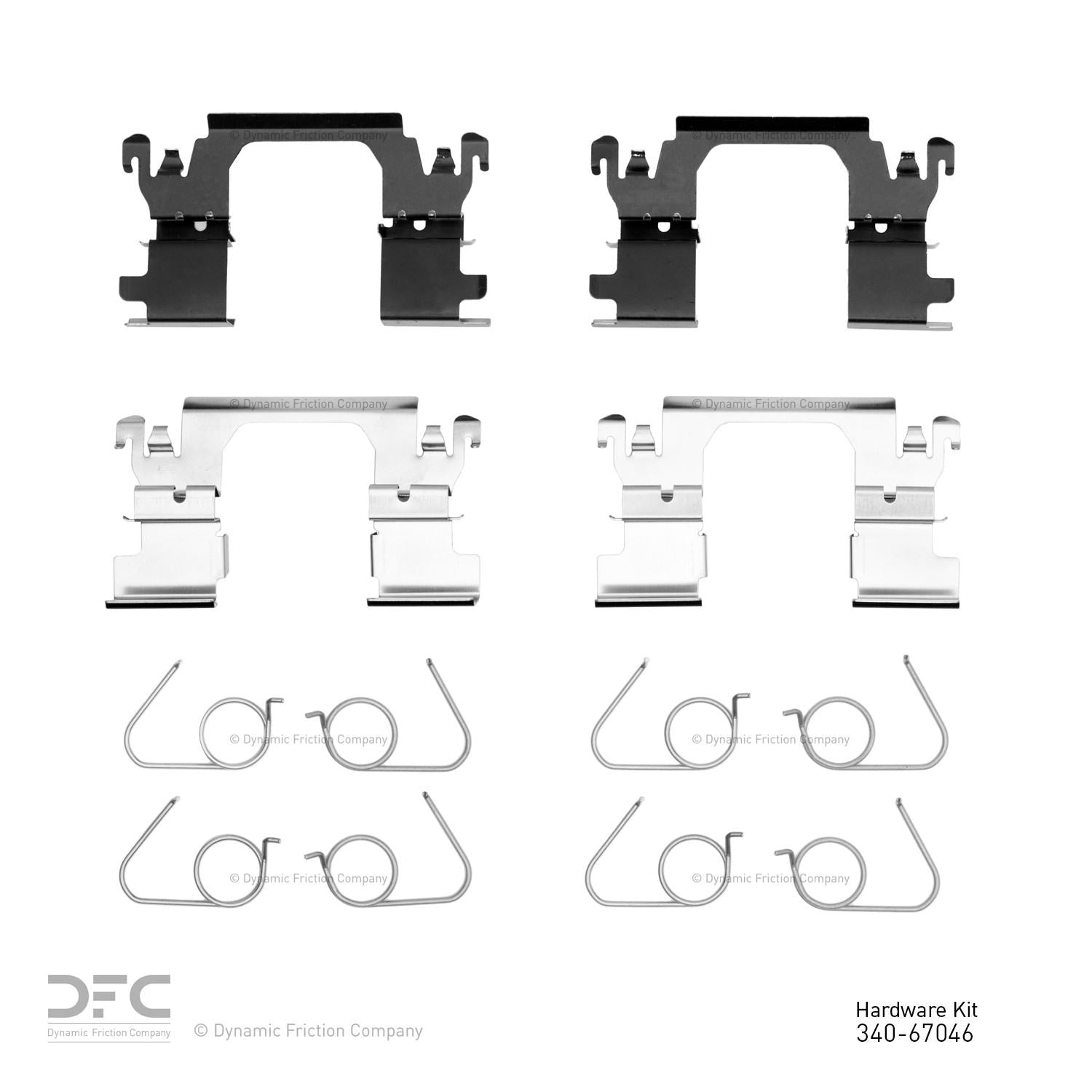 Dynamic Friction Company Disc Brake Hardware Kit  top view frsport 340-67046