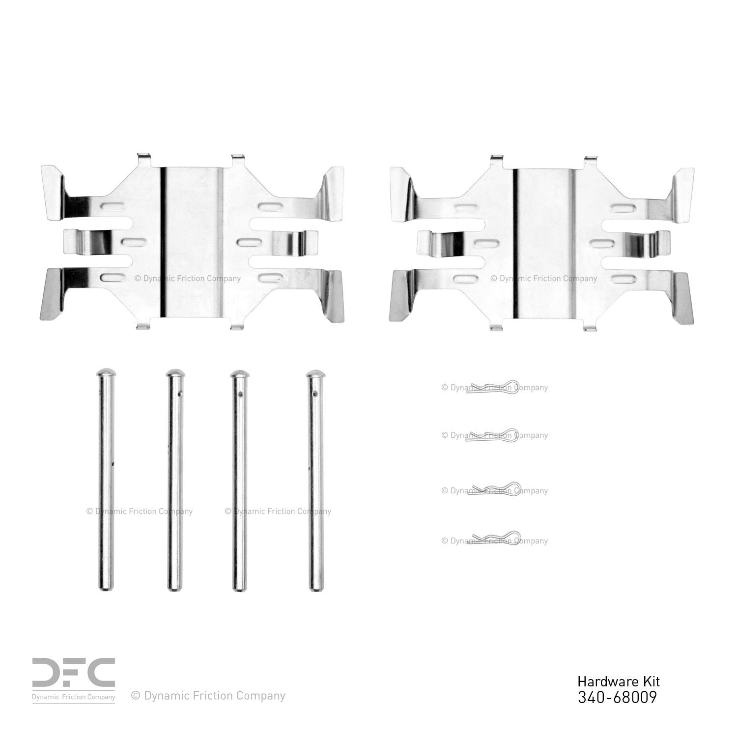 Dynamic Friction Company Disc Brake Hardware Kit  top view frsport 340-68009