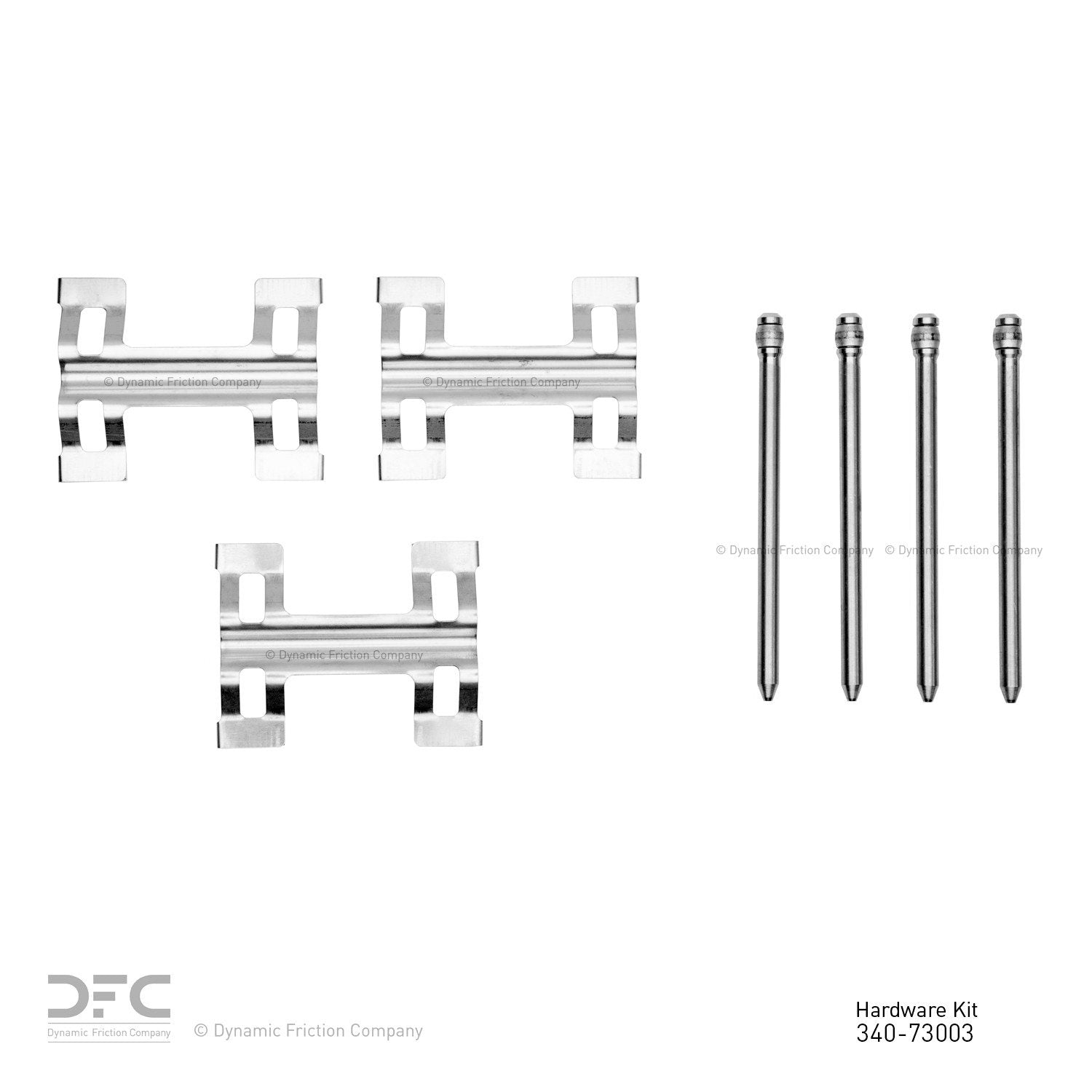 Dynamic Friction Company Disc Brake Hardware Kit  top view frsport 340-73003