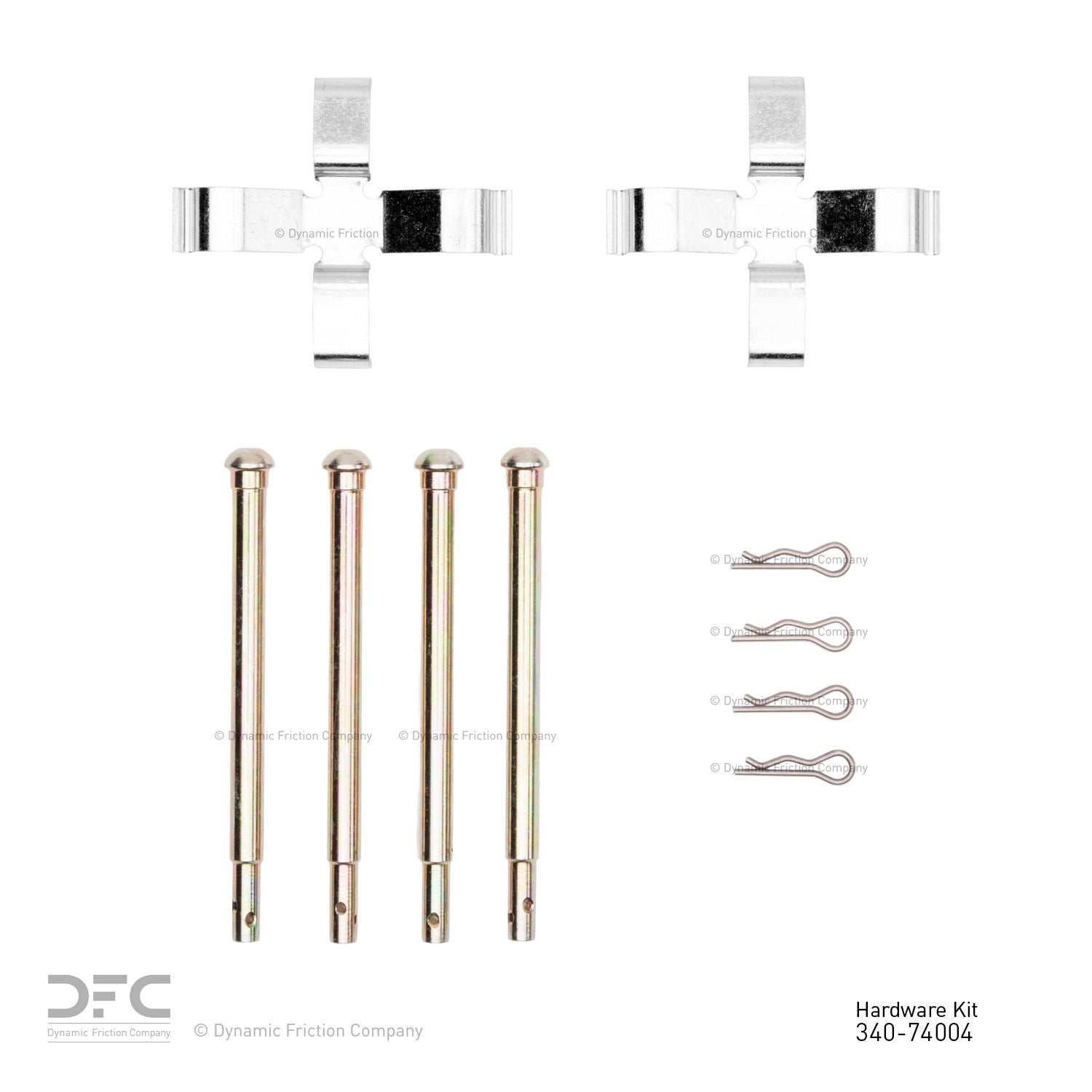 Dynamic Friction Company Disc Brake Hardware Kit  top view frsport 340-74004