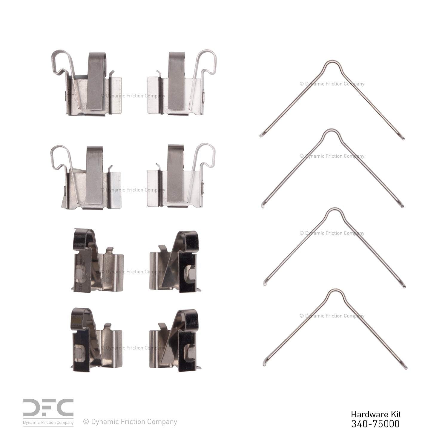 Dynamic Friction Company Disc Brake Hardware Kit  top view frsport 340-75000