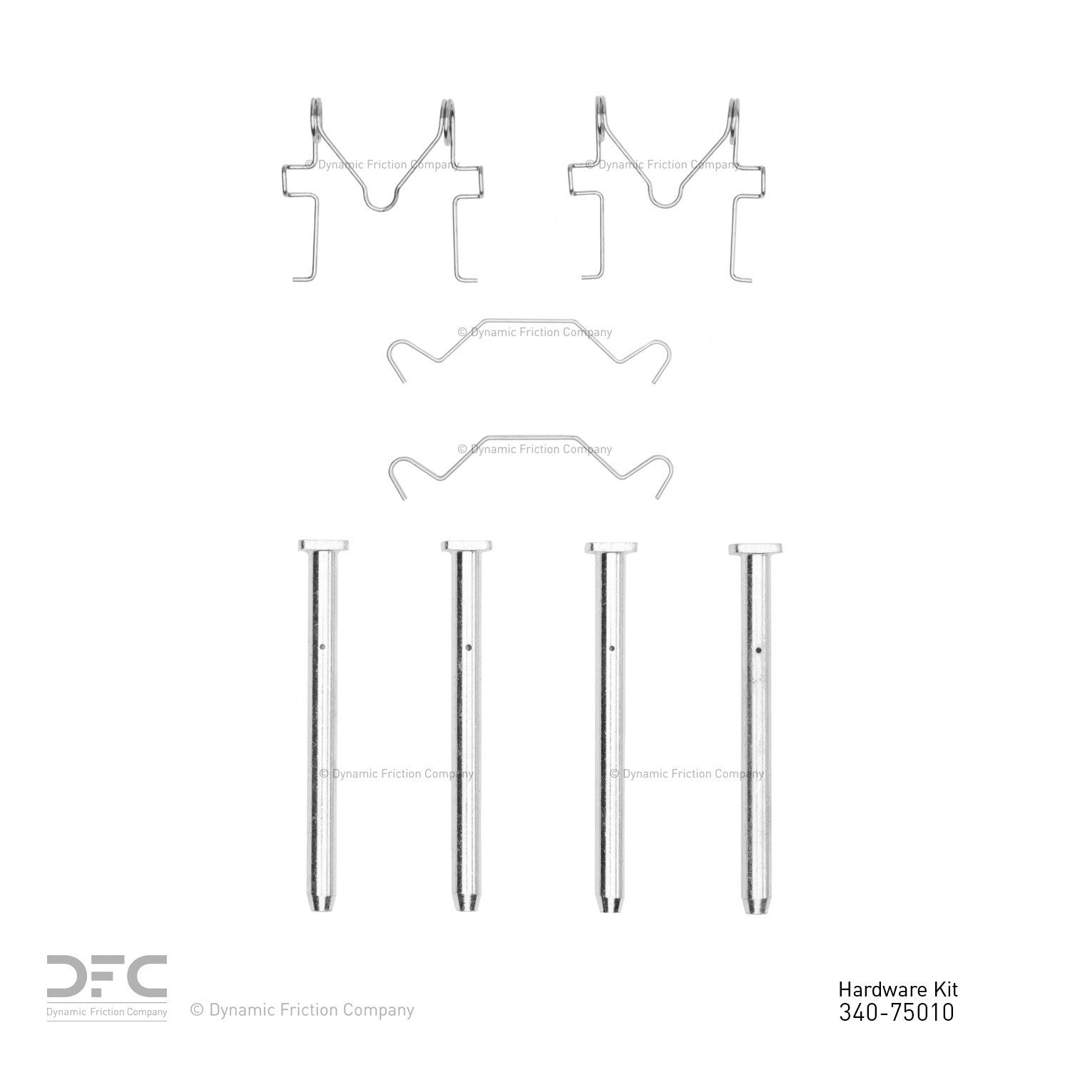 Dynamic Friction Company Disc Brake Hardware Kit  top view frsport 340-75010