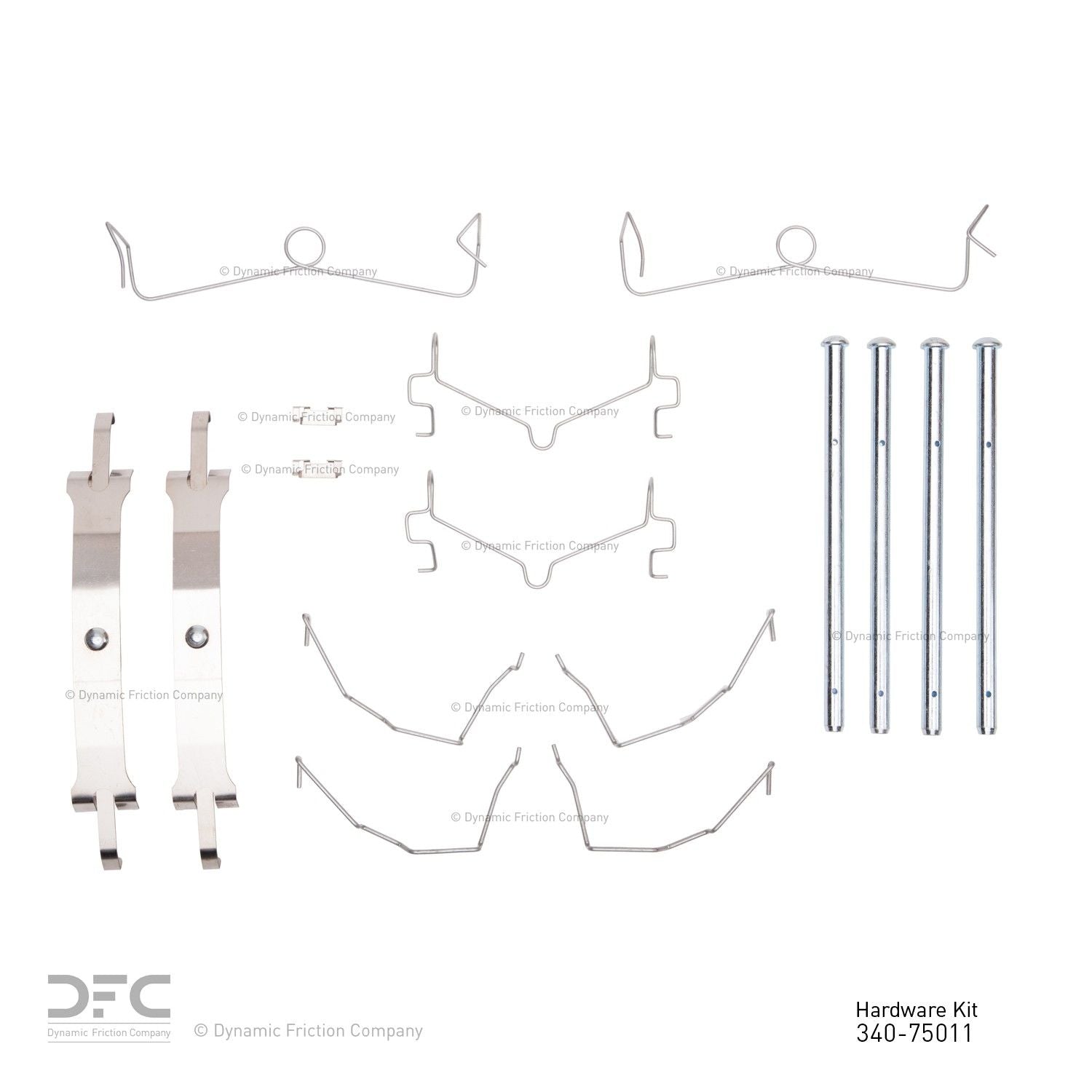 Dynamic Friction Company Disc Brake Hardware Kit  top view frsport 340-75011