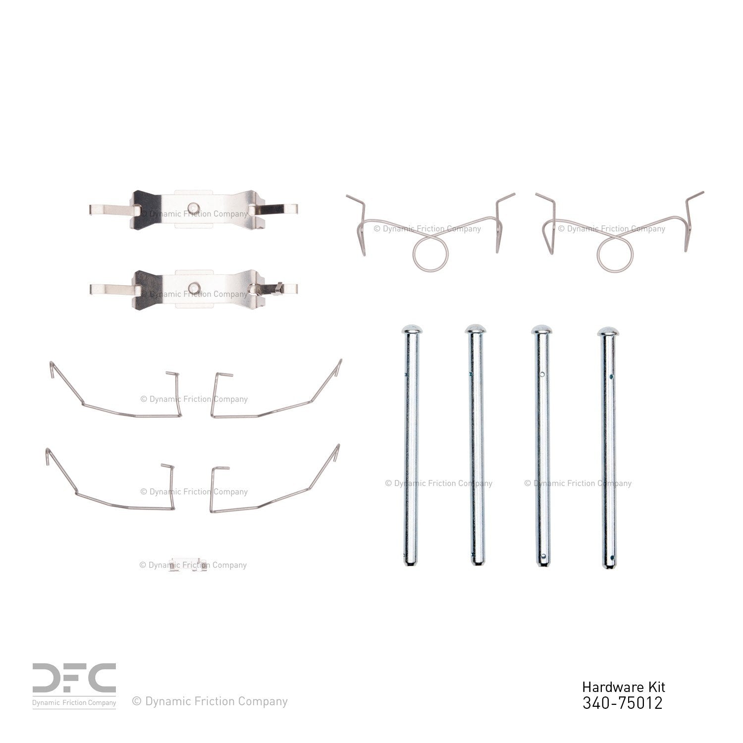 Dynamic Friction Company Disc Brake Hardware Kit  top view frsport 340-75012