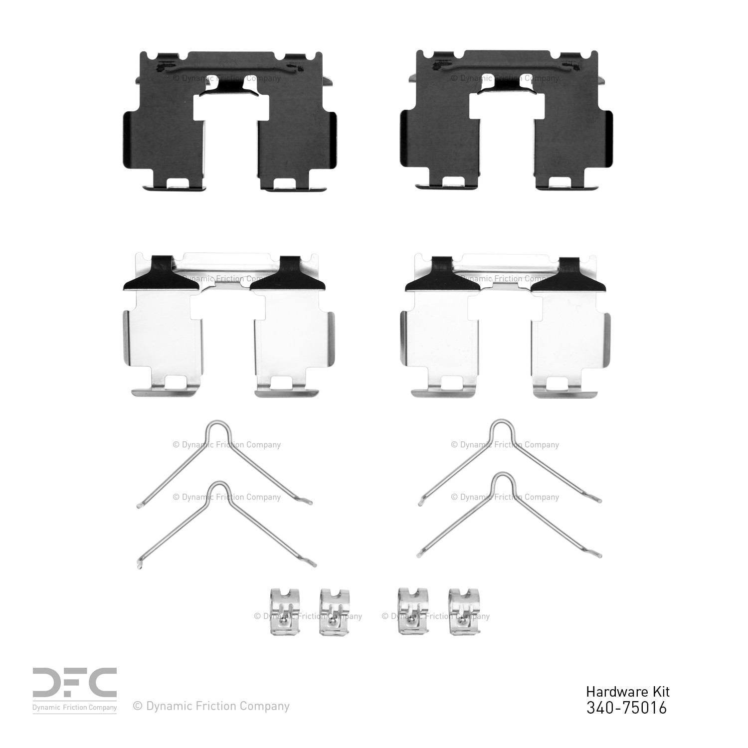 Dynamic Friction Company Disc Brake Hardware Kit  top view frsport 340-75016