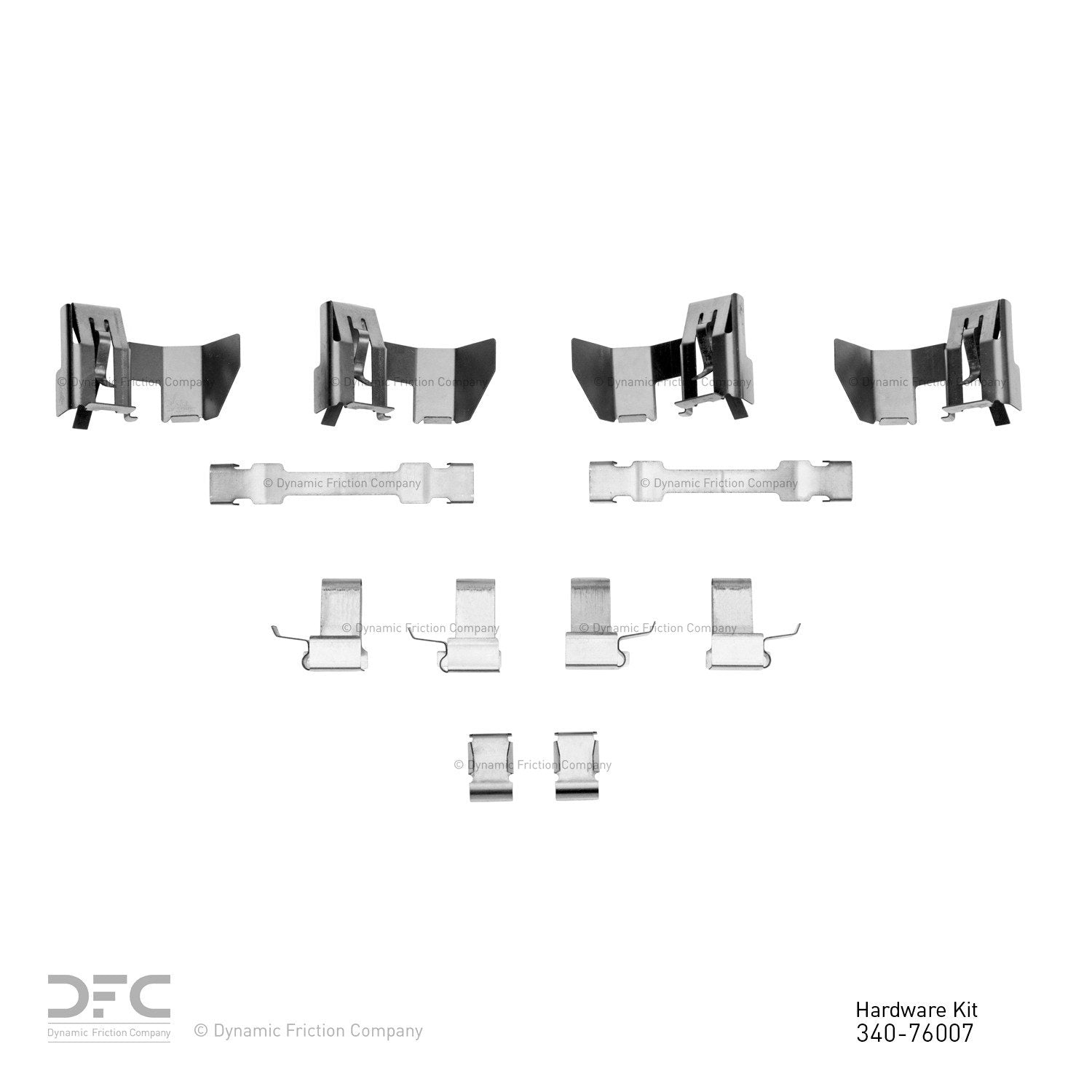 Dynamic Friction Company Disc Brake Hardware Kit  top view frsport 340-76007