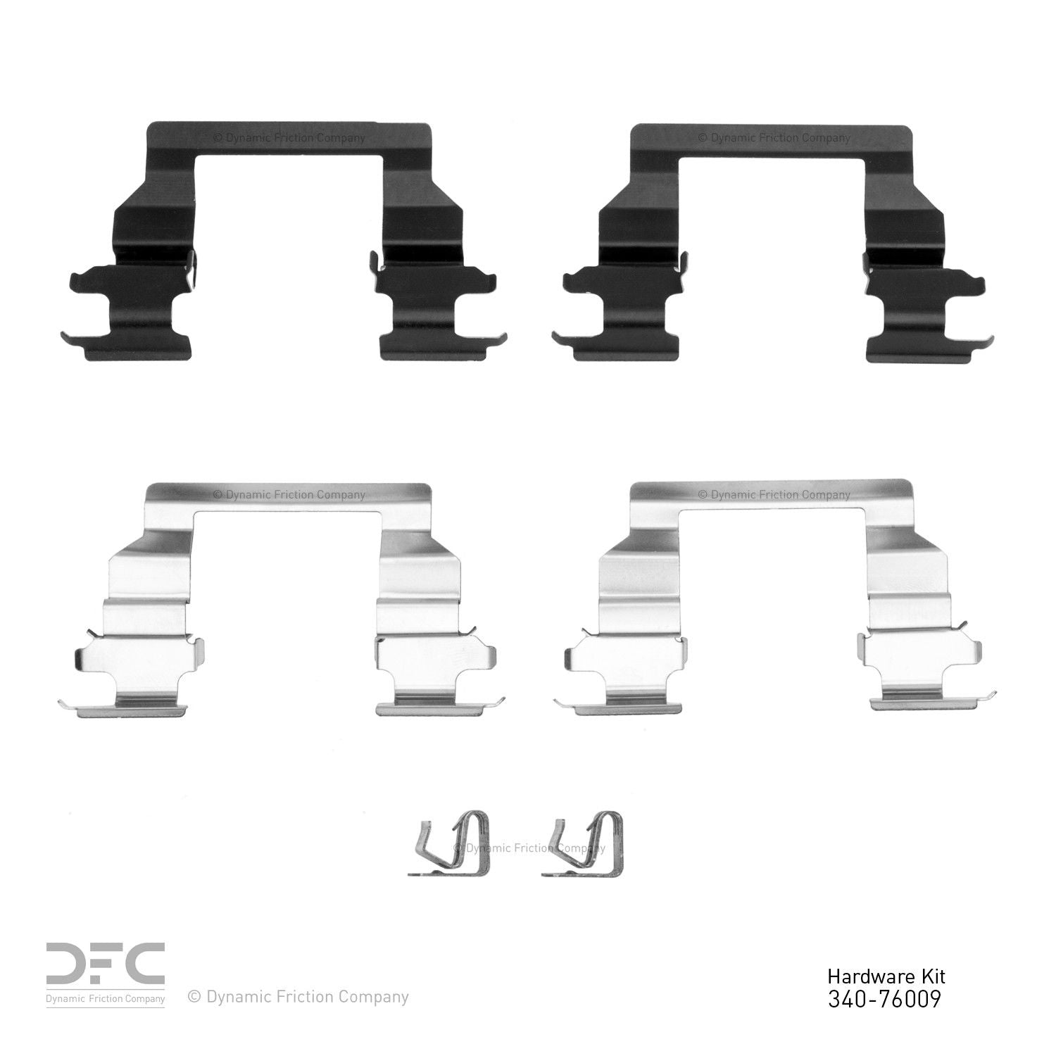 Dynamic Friction Company Disc Brake Hardware Kit  top view frsport 340-76009