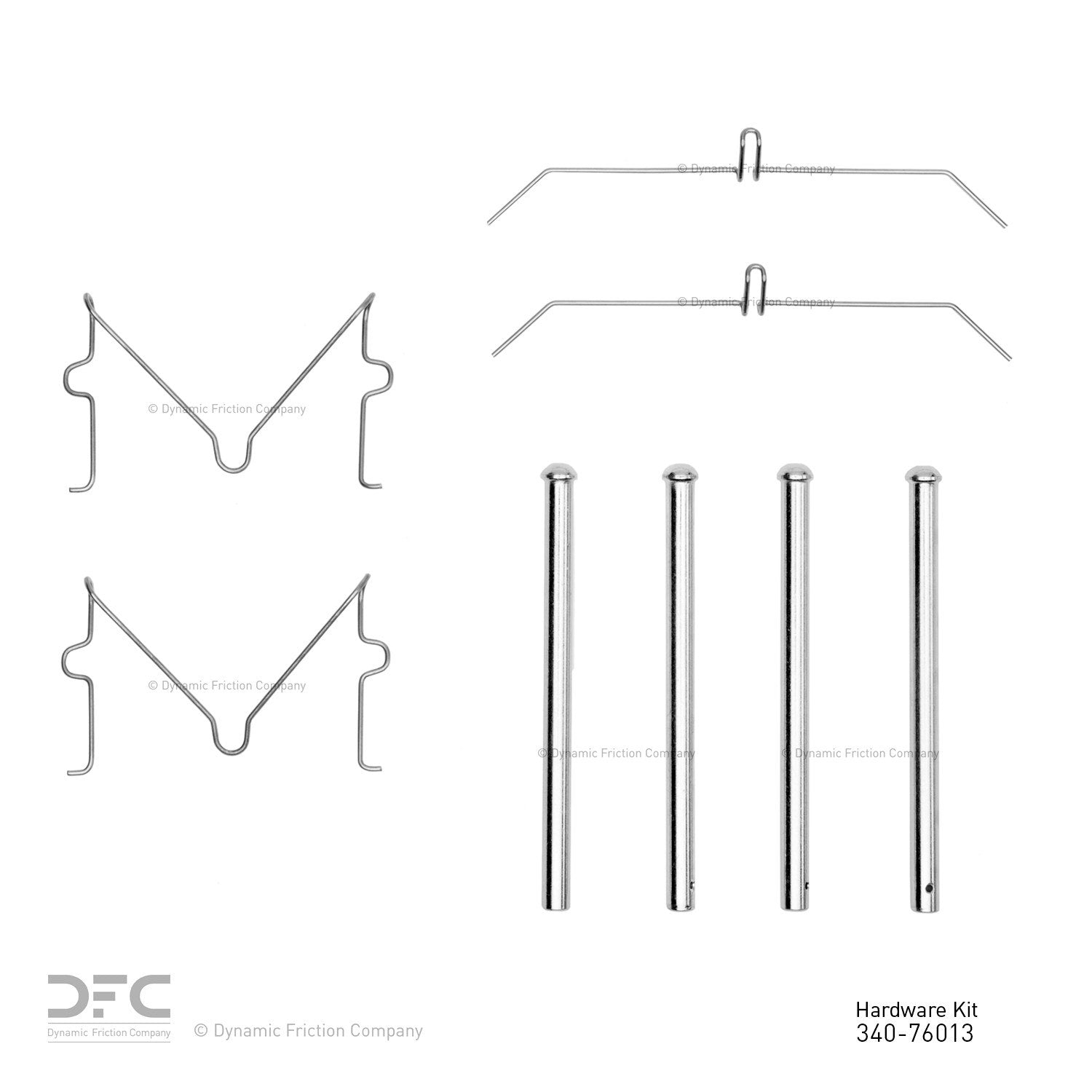 Dynamic Friction Company Disc Brake Hardware Kit  top view frsport 340-76013