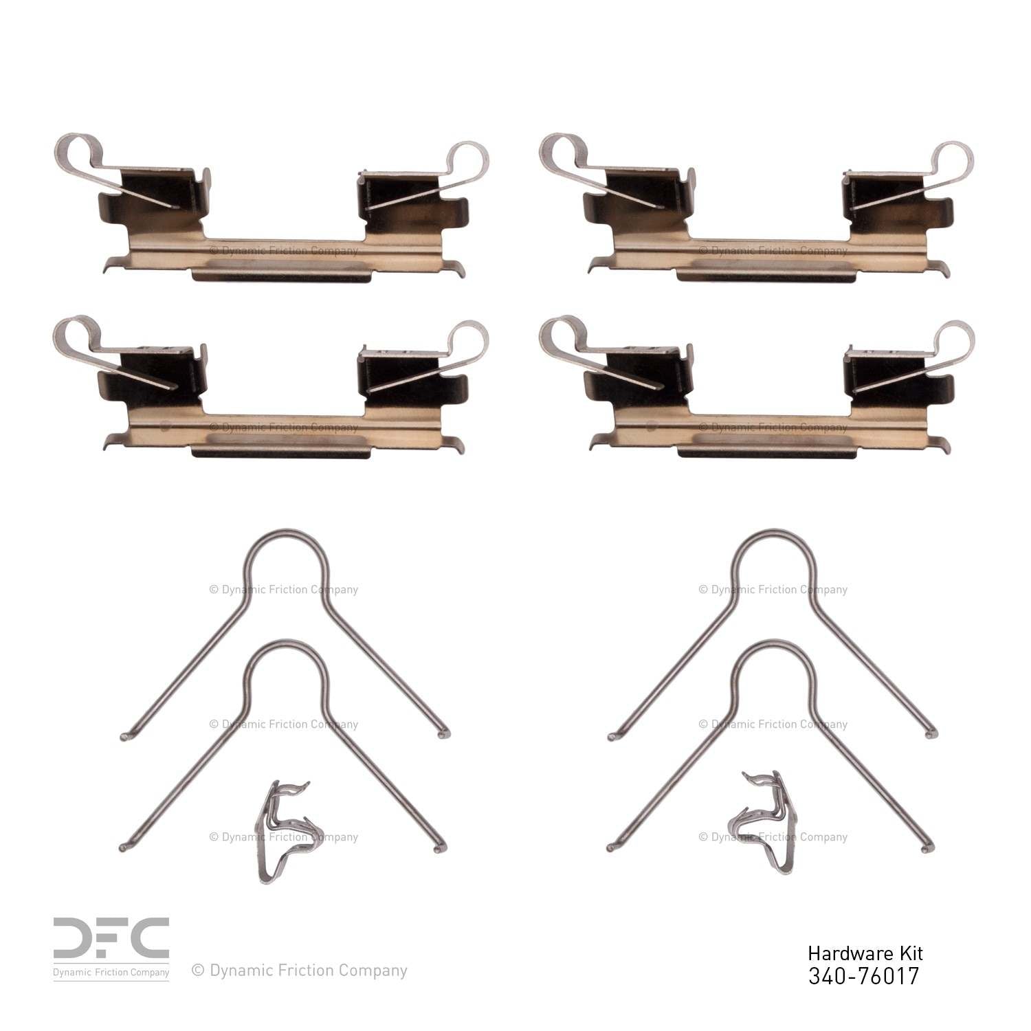 Dynamic Friction Company Disc Brake Hardware Kit  top view frsport 340-76017