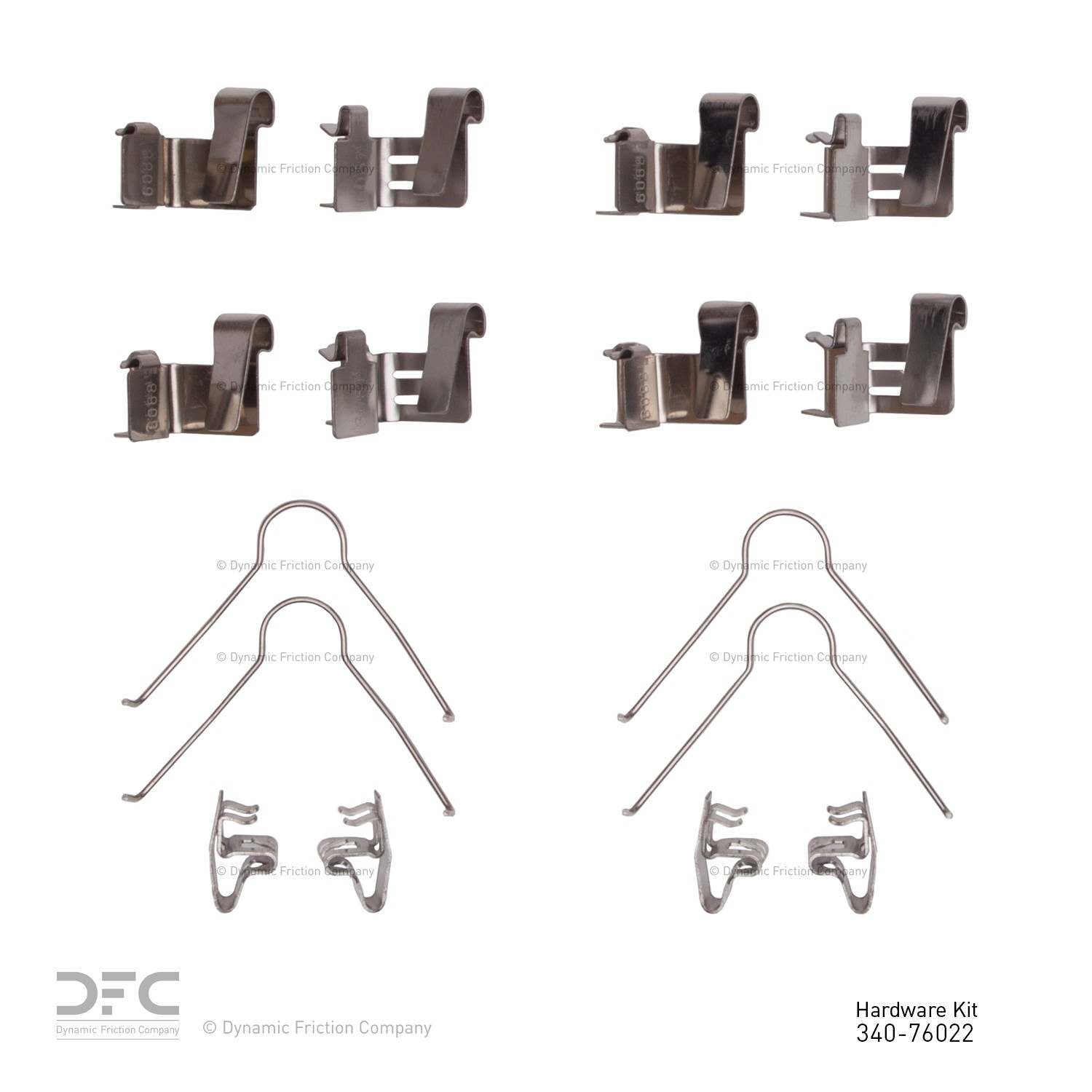 Dynamic Friction Company Disc Brake Hardware Kit  top view frsport 340-76022