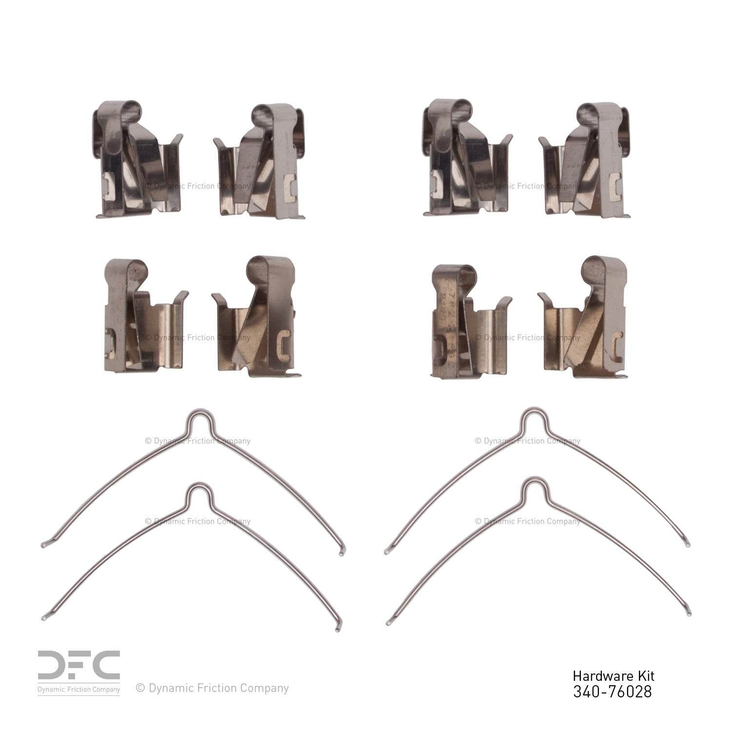 Dynamic Friction Company Disc Brake Hardware Kit  top view frsport 340-76028