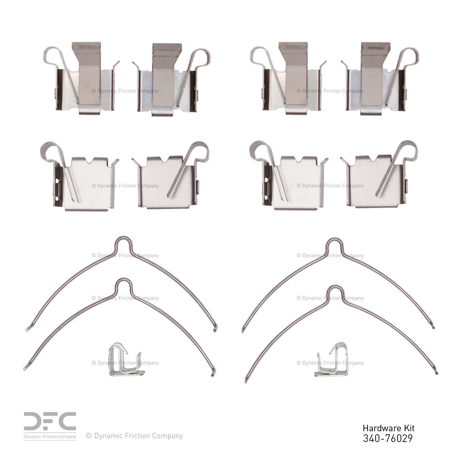 Dynamic Friction Company Disc Brake Hardware Kit  top view frsport 340-76029