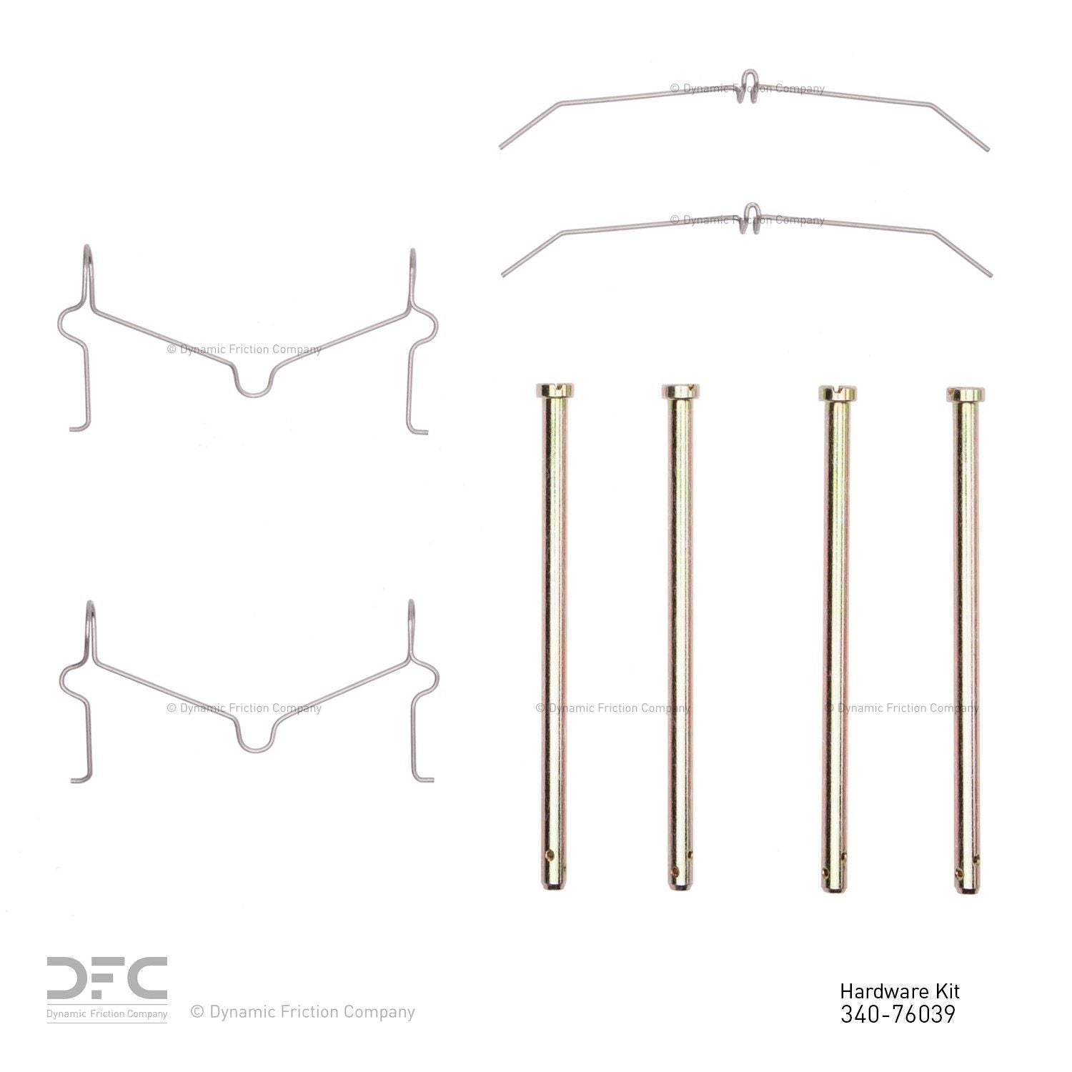 Dynamic Friction Company Disc Brake Hardware Kit  top view frsport 340-76039