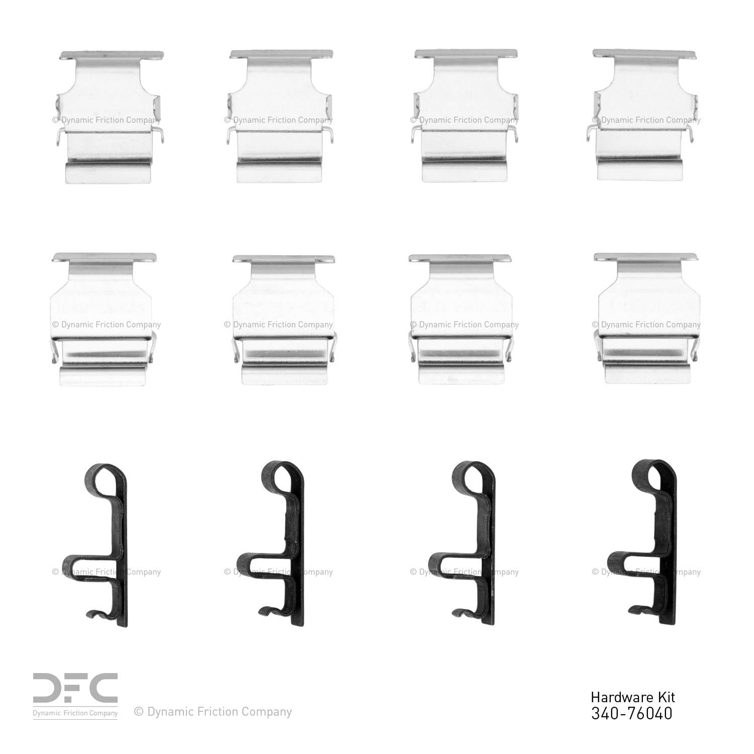 Dynamic Friction Company Disc Brake Hardware Kit  top view frsport 340-76040