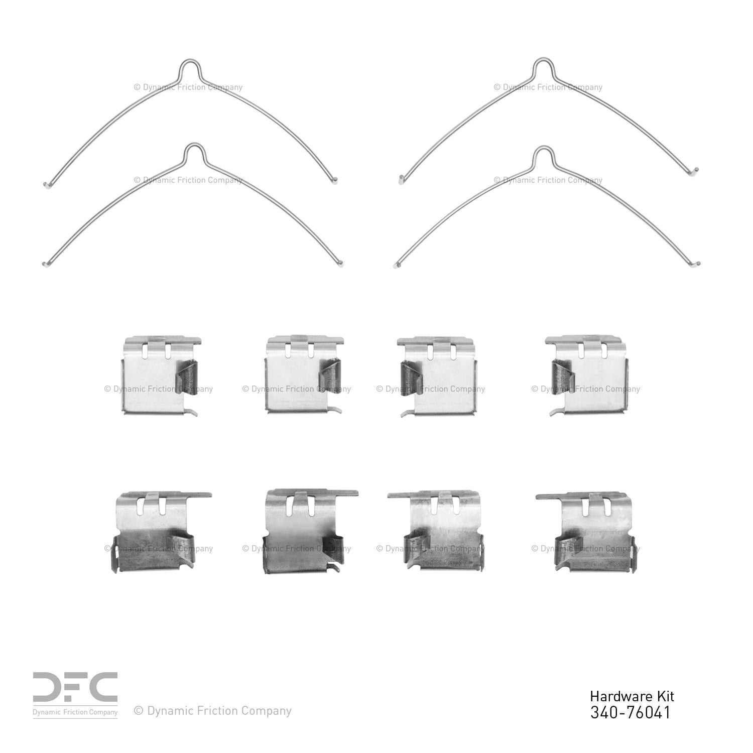 Dynamic Friction Company Disc Brake Hardware Kit  top view frsport 340-76041