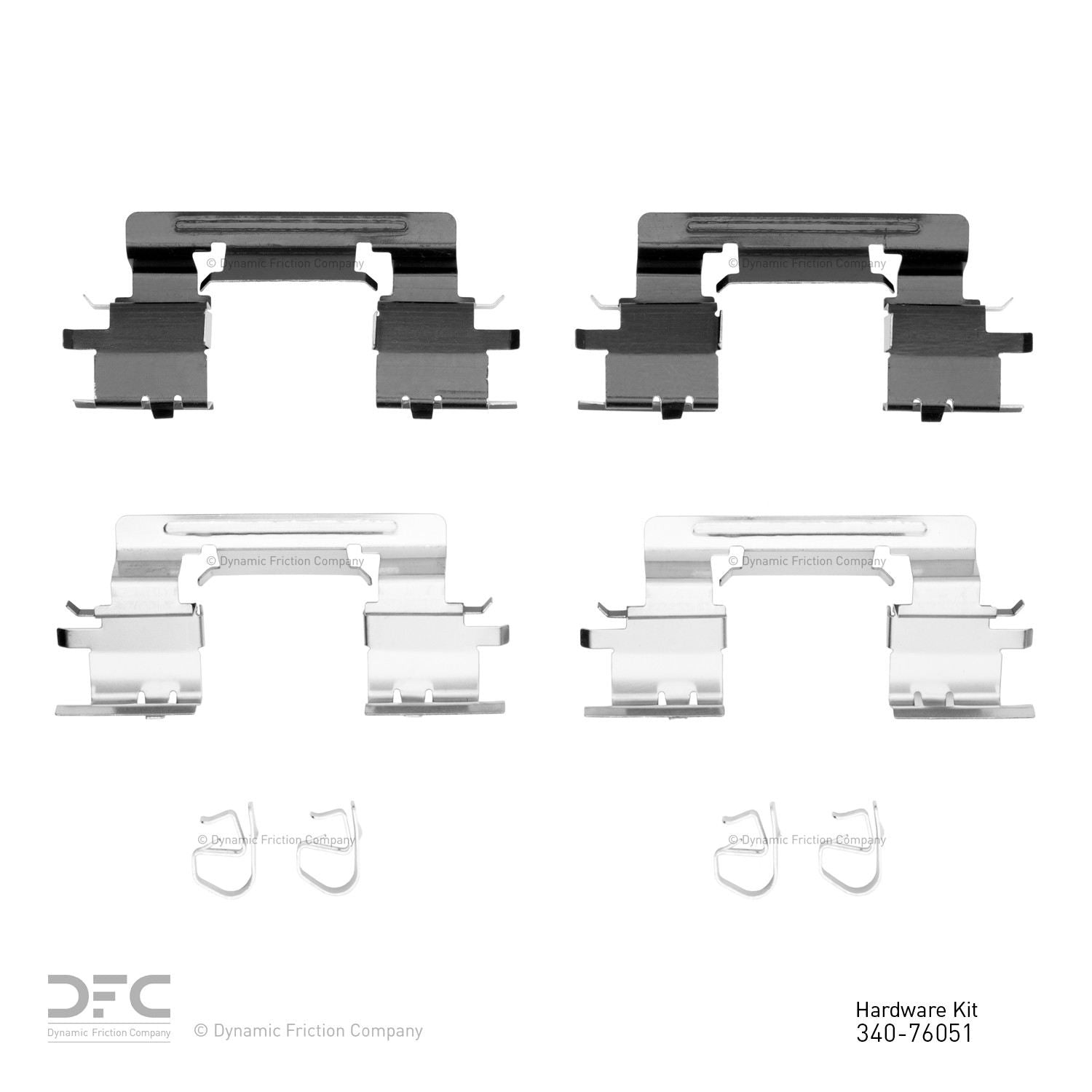 Dynamic Friction Company Disc Brake Hardware Kit  top view frsport 340-76051