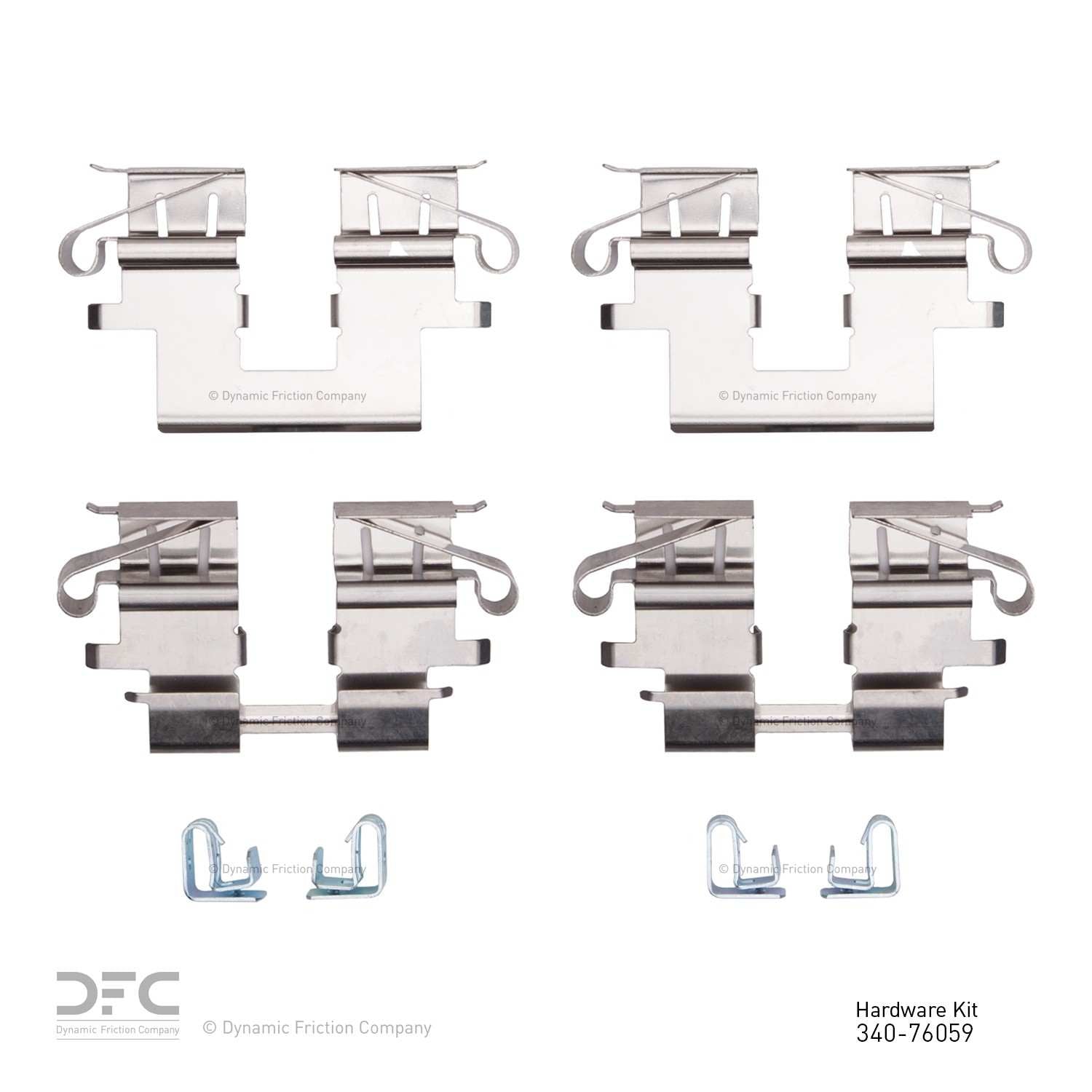 Dynamic Friction Company Disc Brake Hardware Kit  top view frsport 340-76059