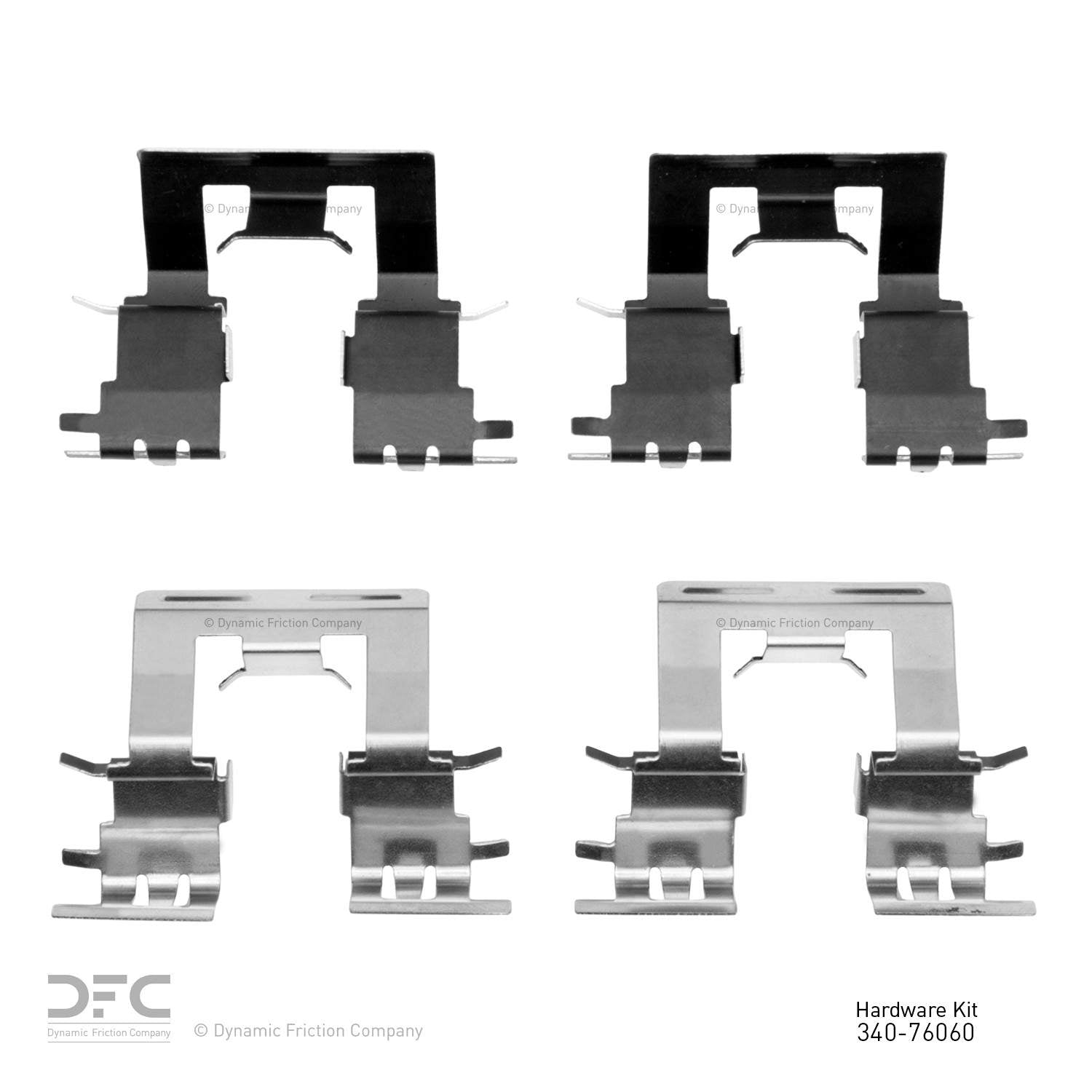 Dynamic Friction Company Disc Brake Hardware Kit  top view frsport 340-76060