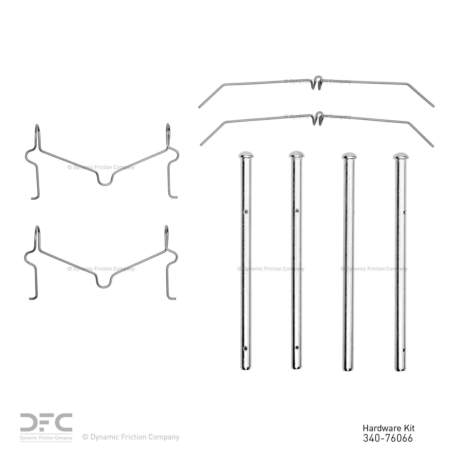 Dynamic Friction Company Disc Brake Hardware Kit  top view frsport 340-76066